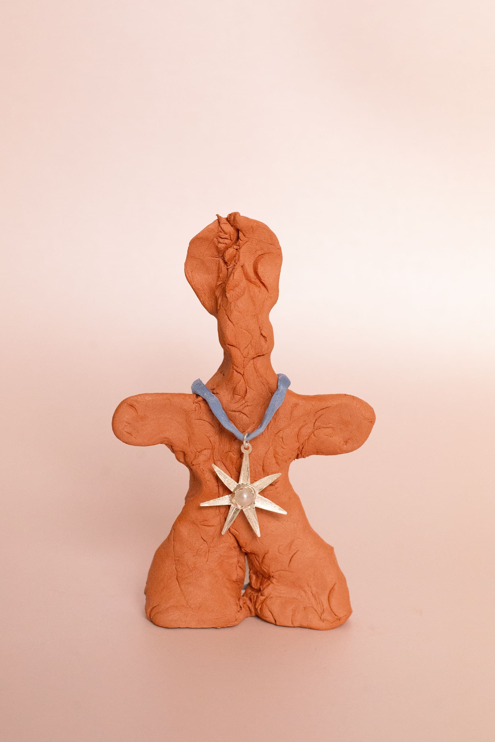 Atlas silver silk choker