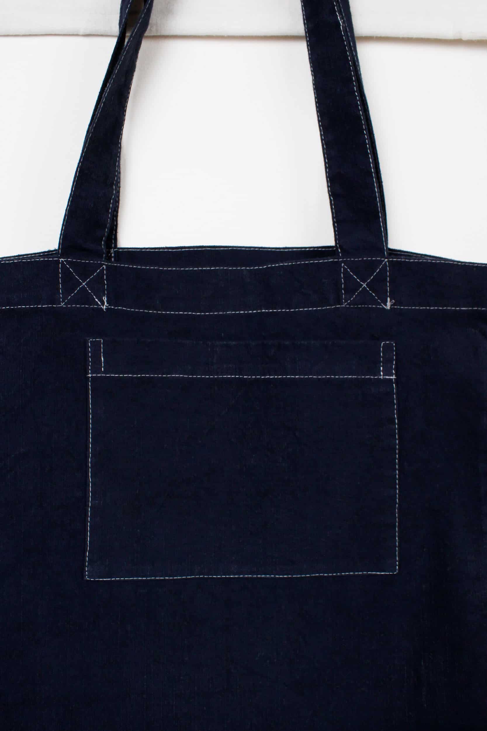 Navy blue dyed bag