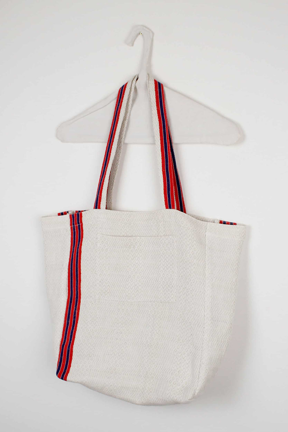 Red & blue stripe bag
