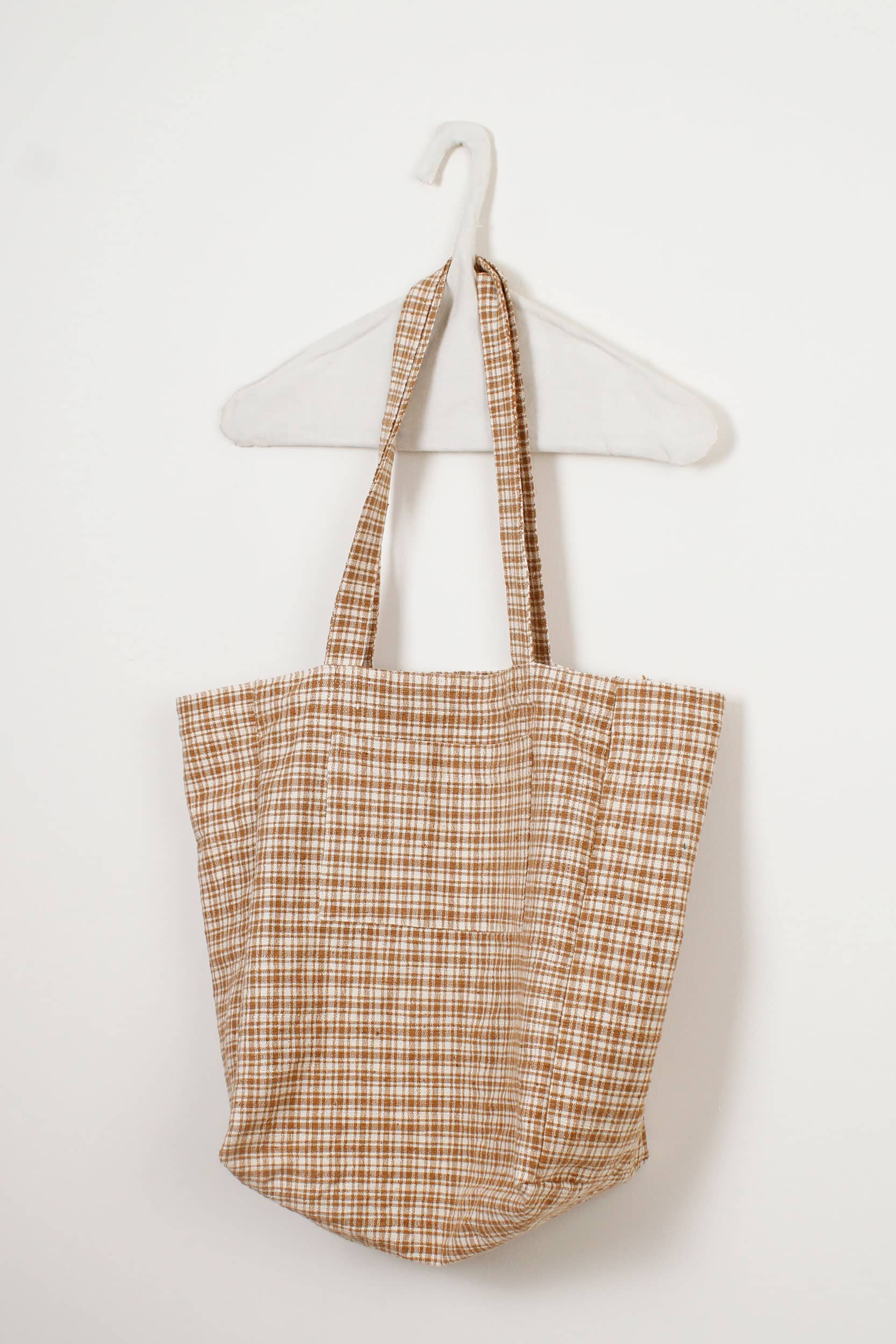 Brown checkered bag