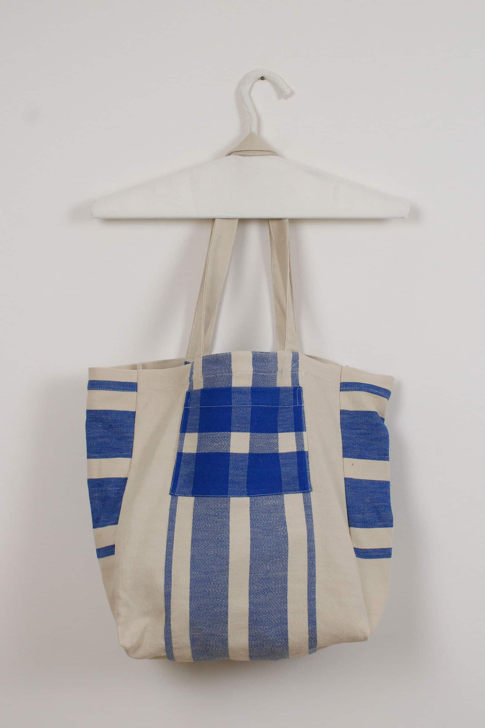 Blue plaid bag