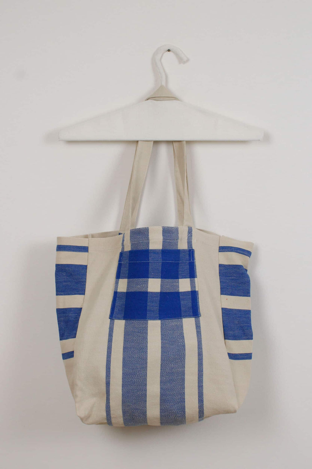 Blue plaid bag