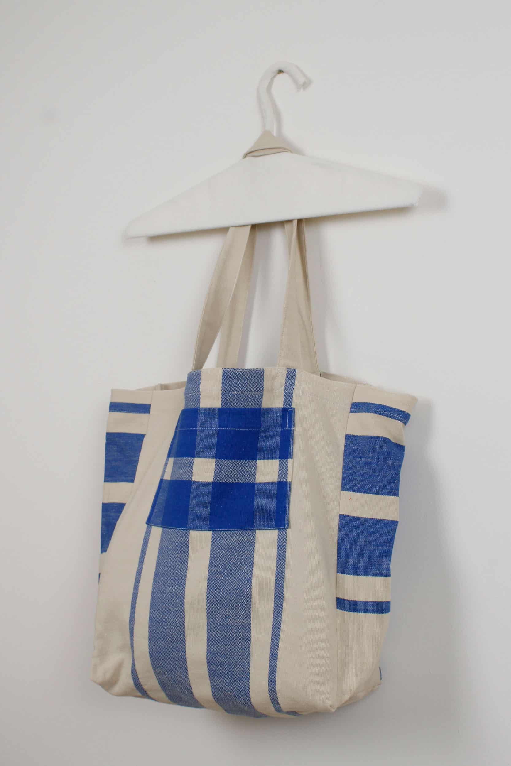 Blue plaid bag