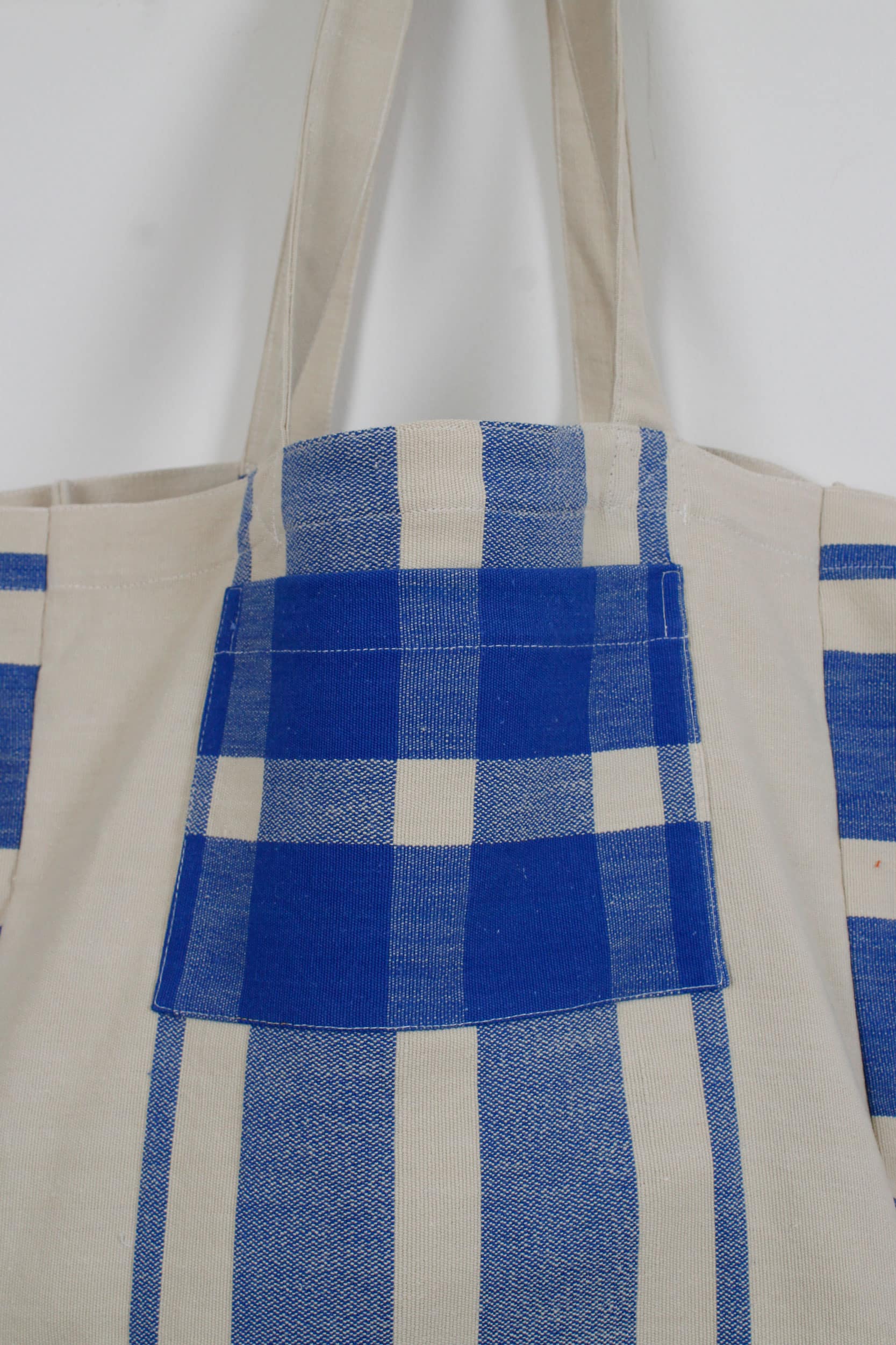 Blue plaid bag
