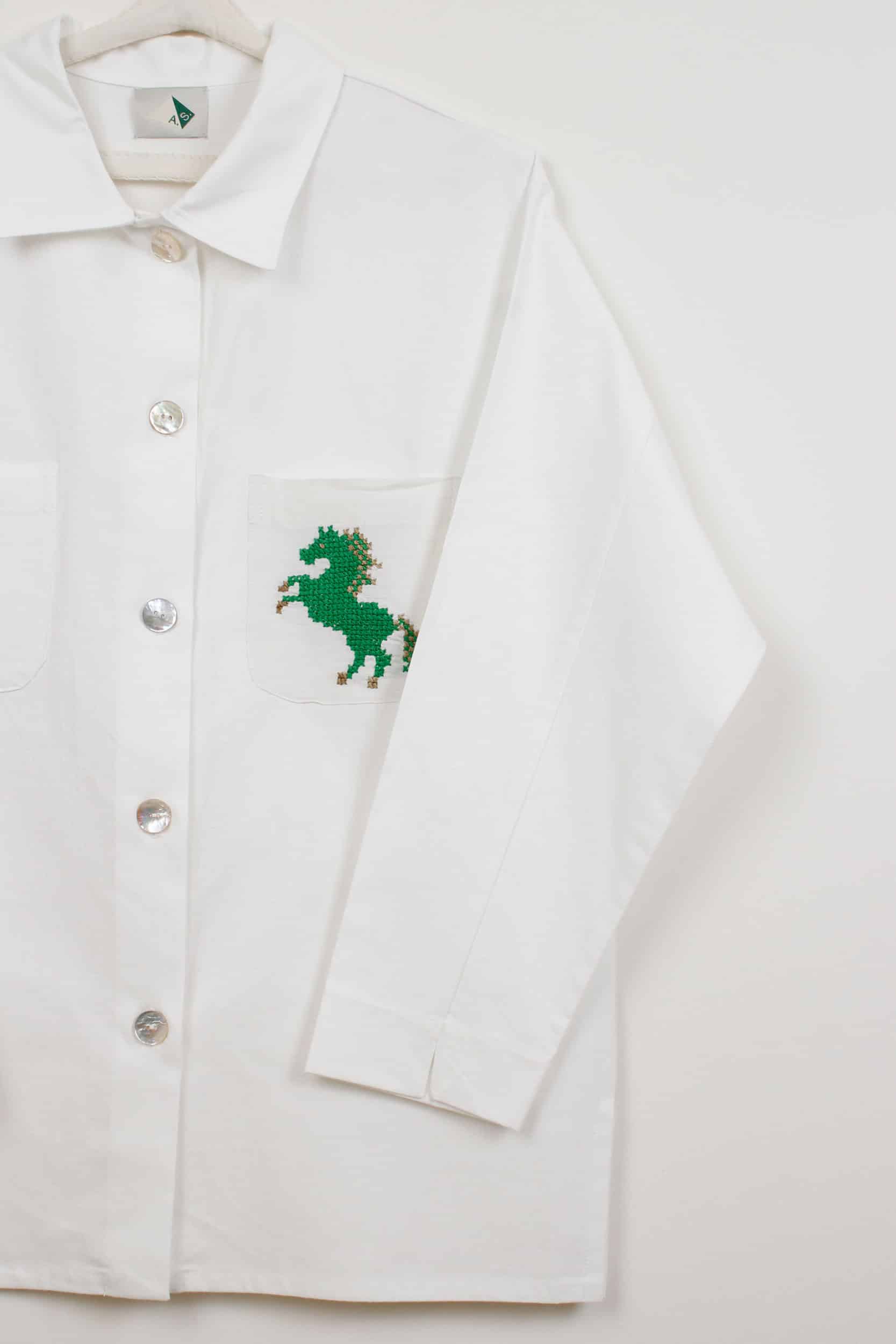 Green horse long shirt