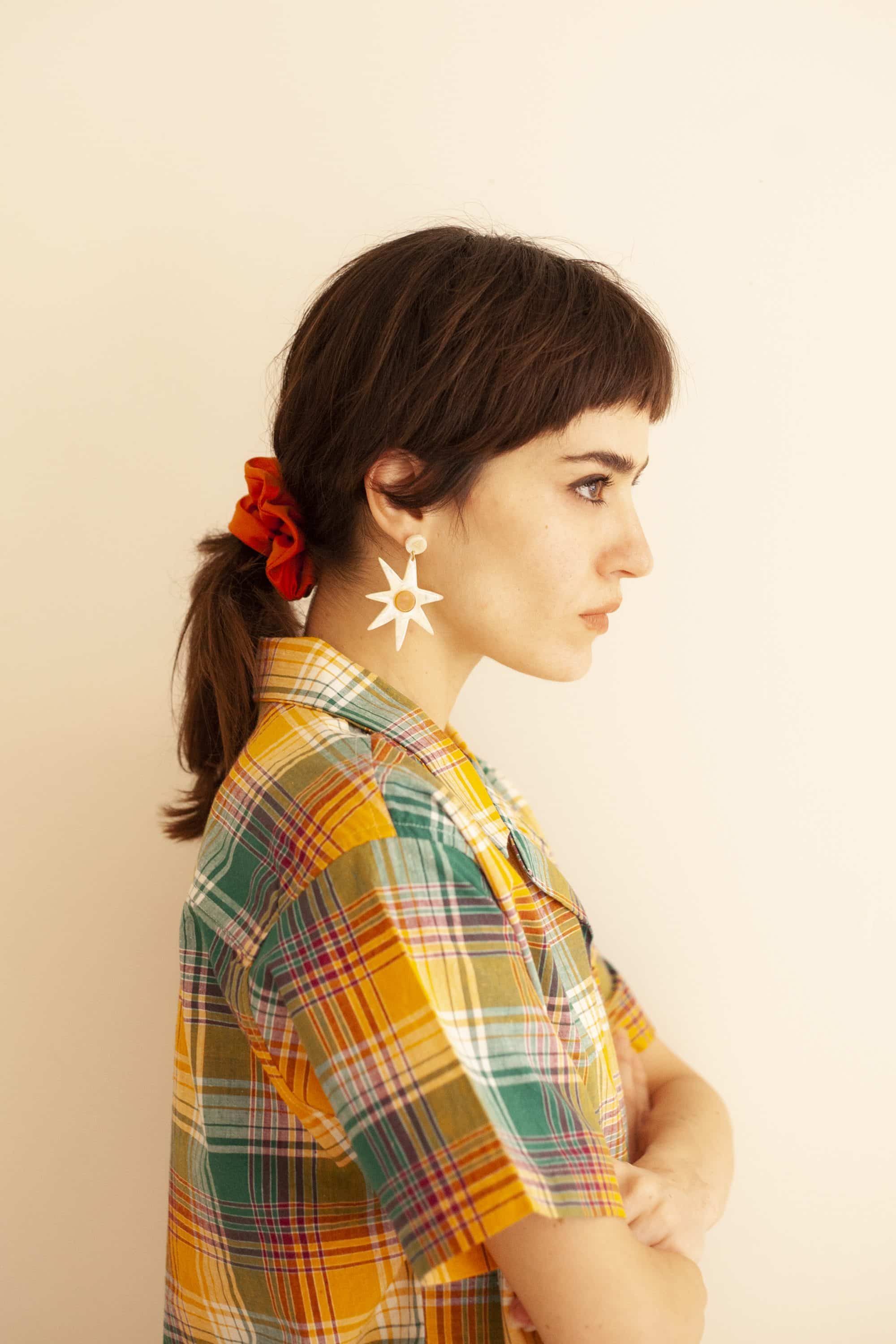 Yellow & green plaid shirt
