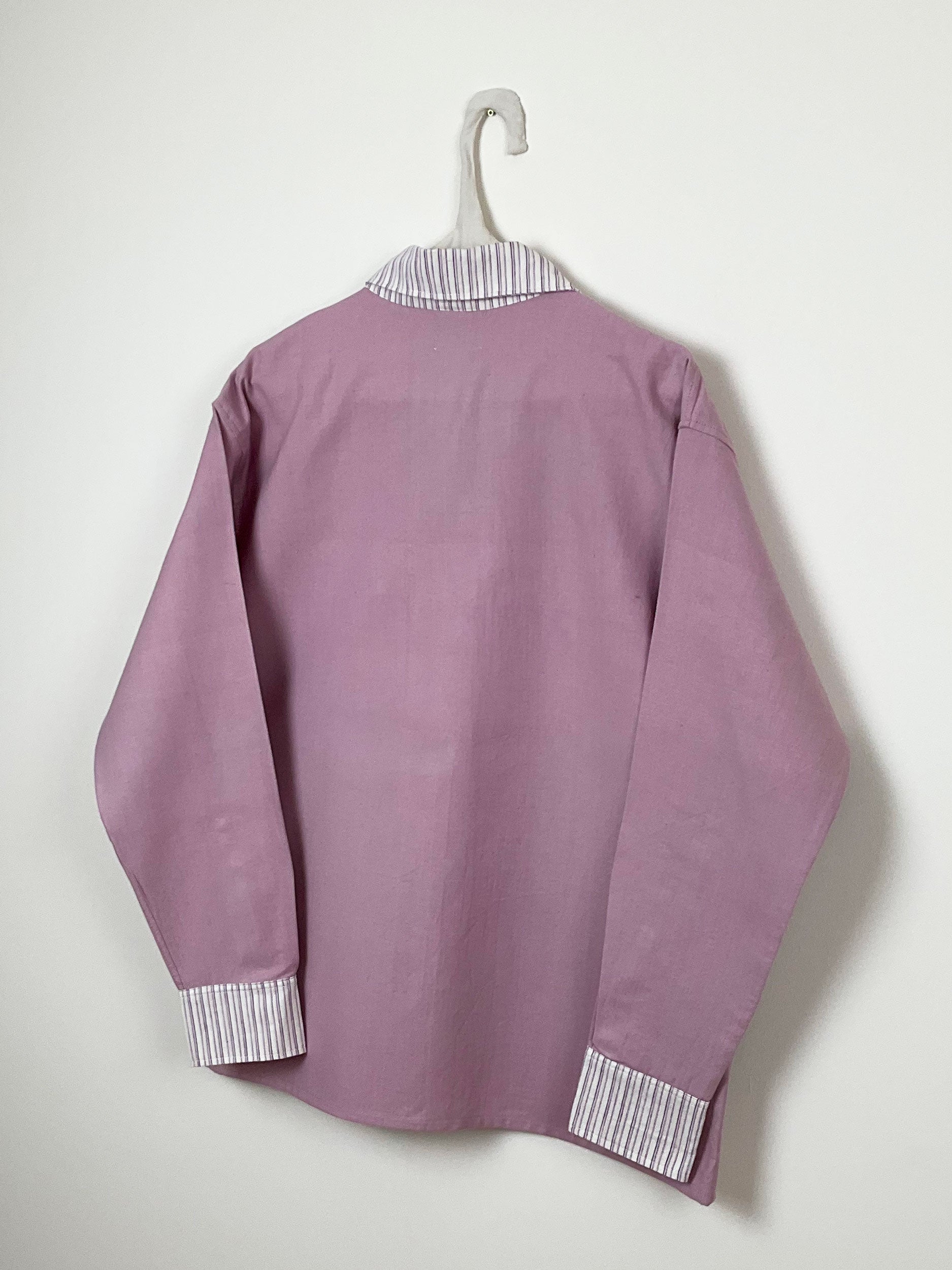 Lilac & striped shirt