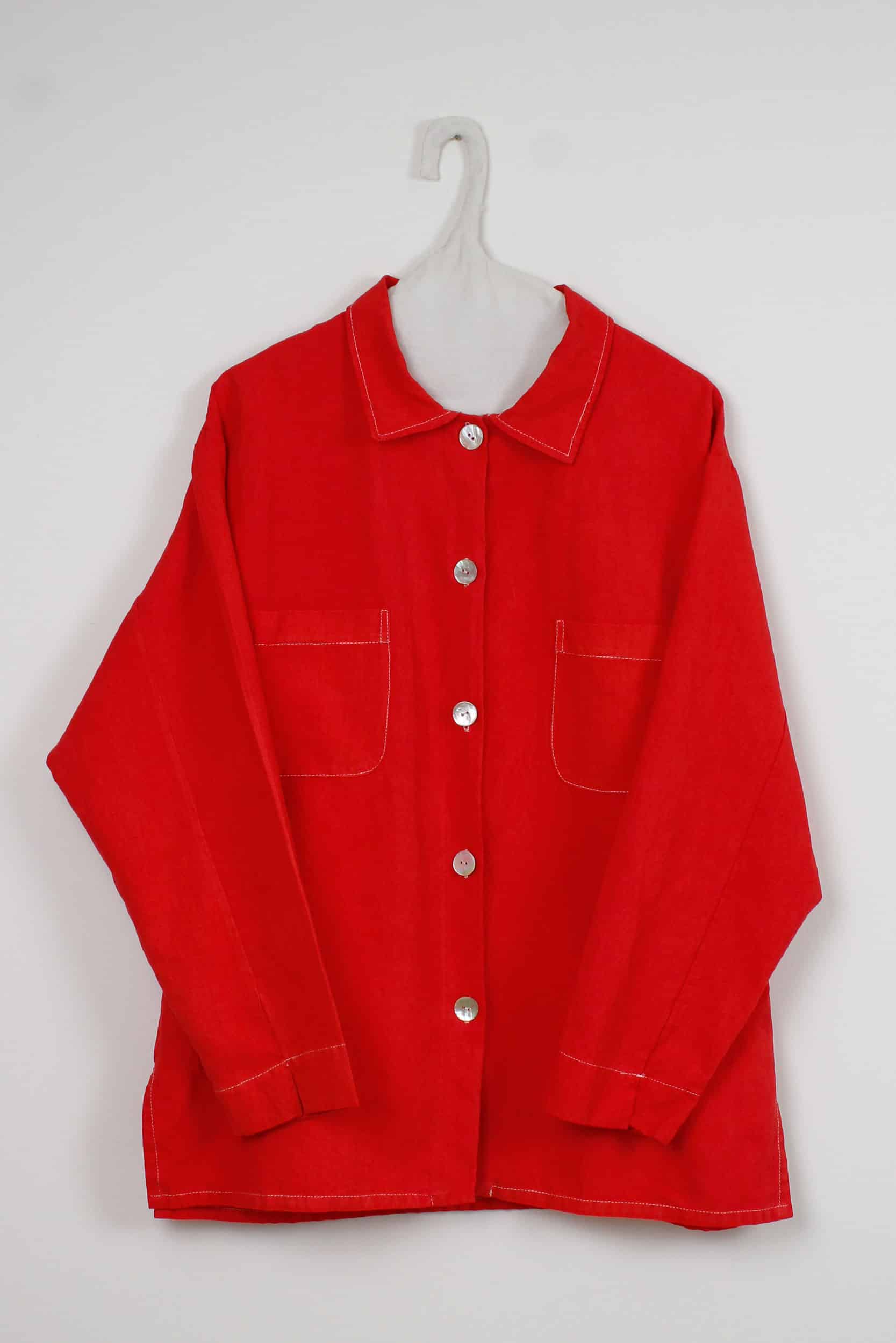 Red dyed long shirt