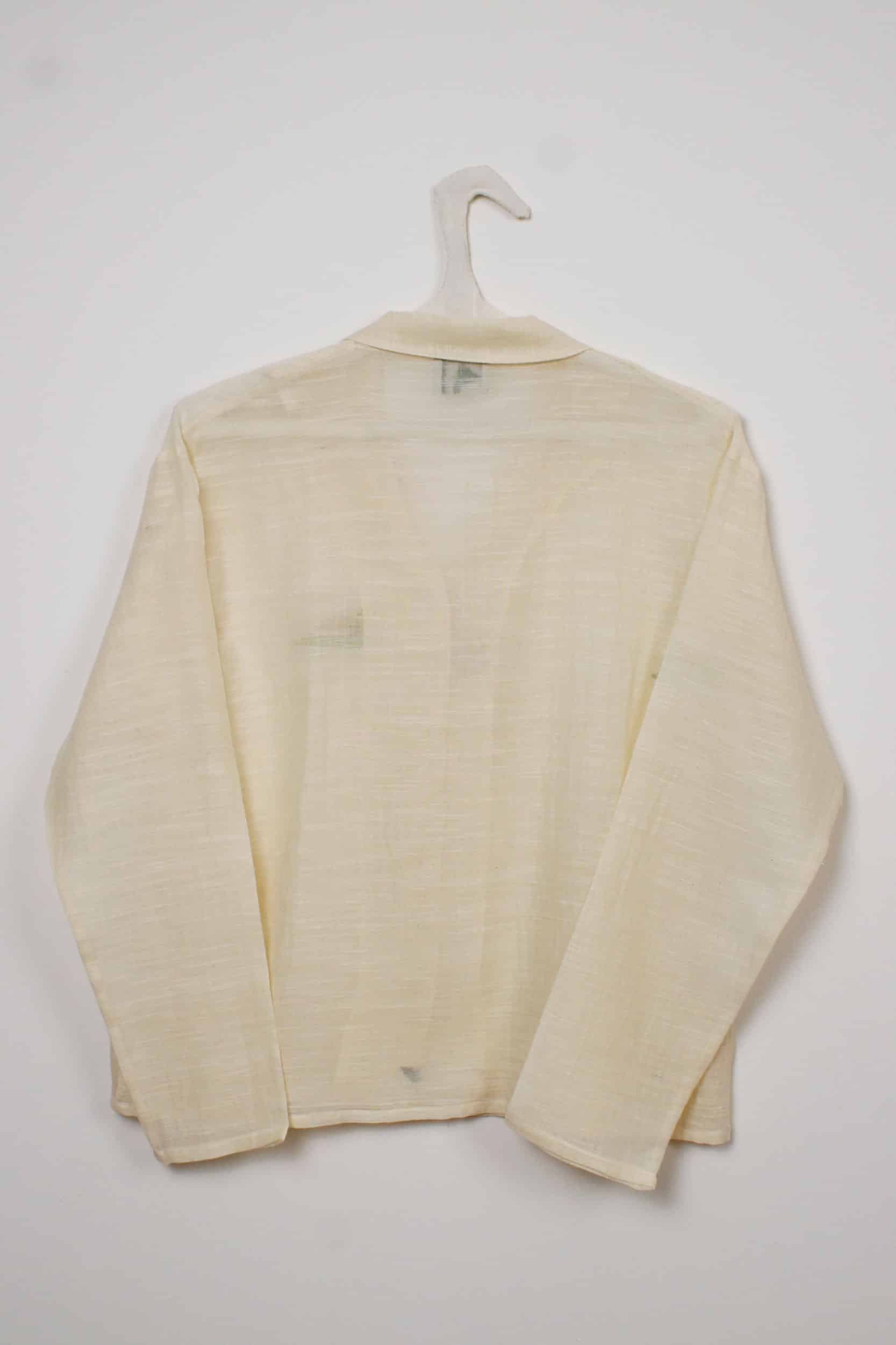 Beige khadi lapels short shirt