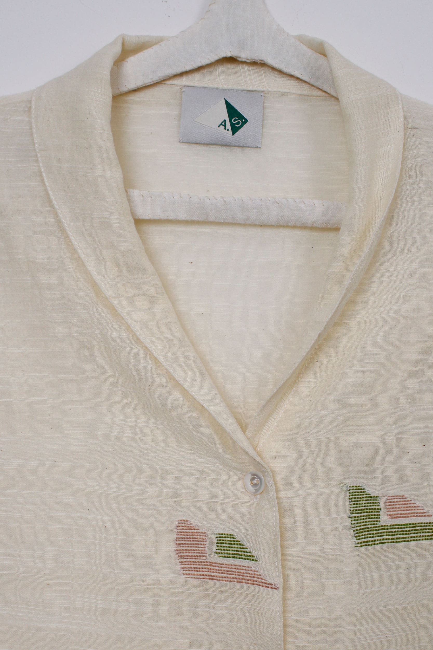 Beige khadi lapels short shirt