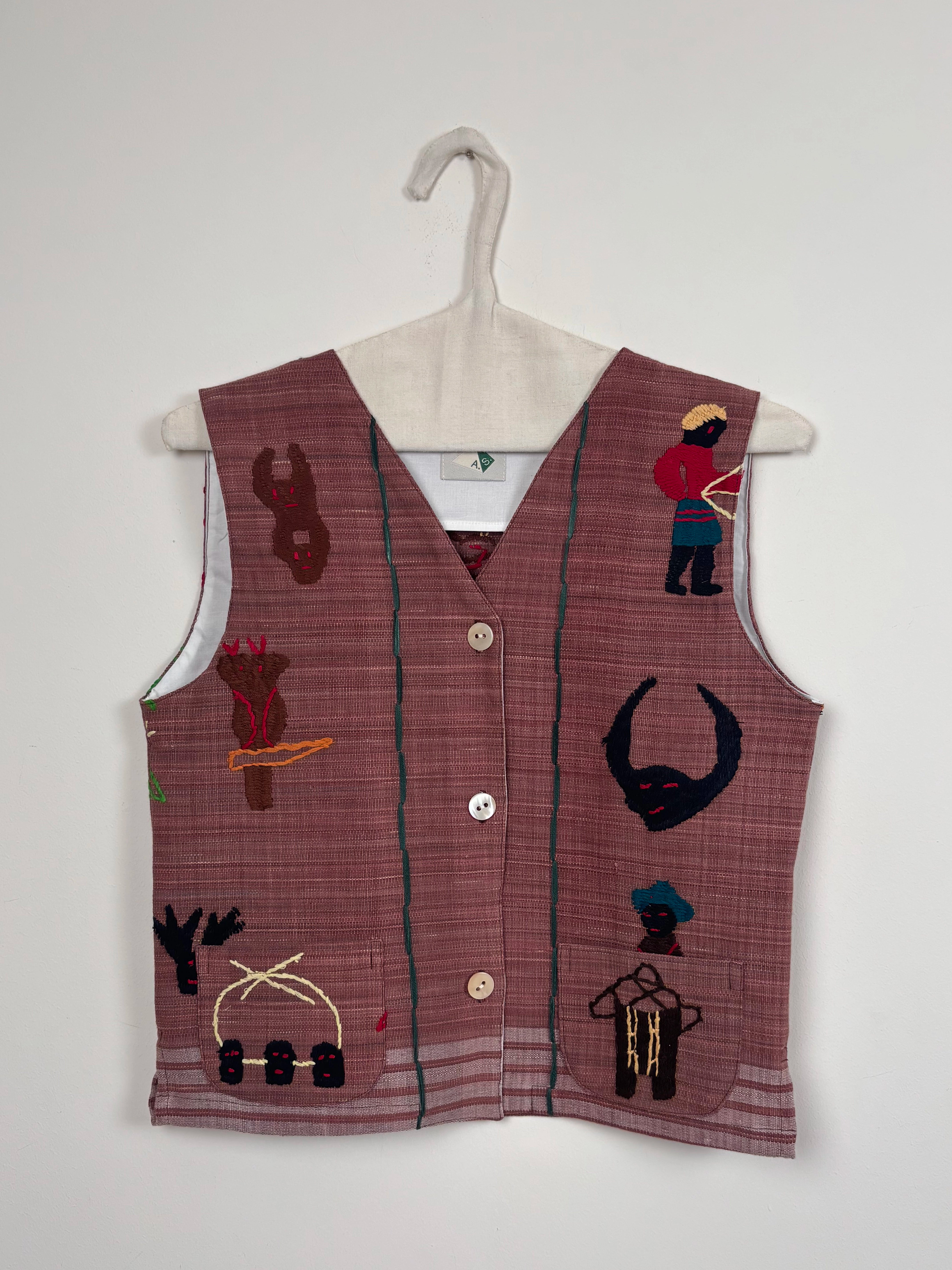 Owl scene vest