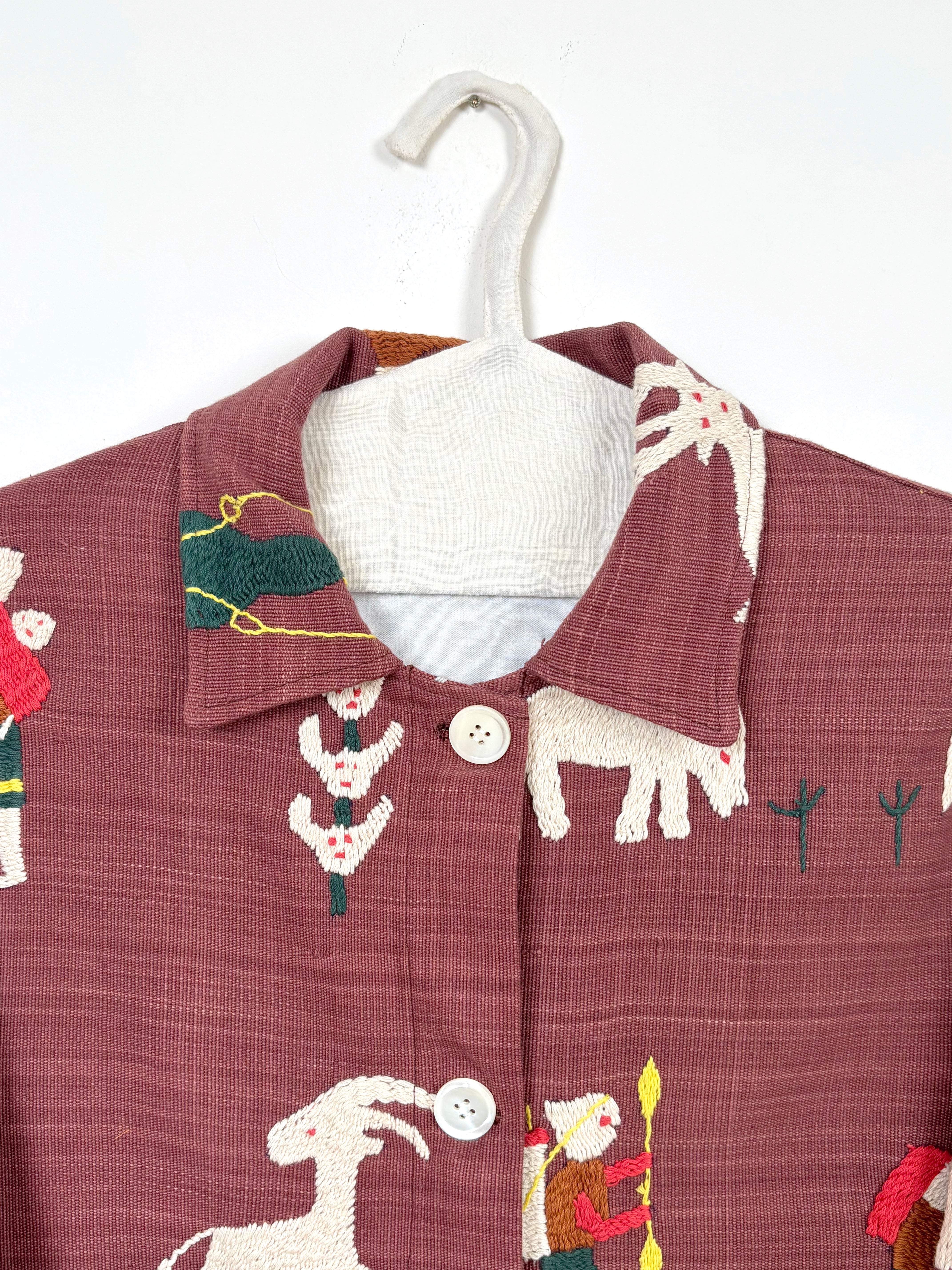 Children on donkeys scene jacket