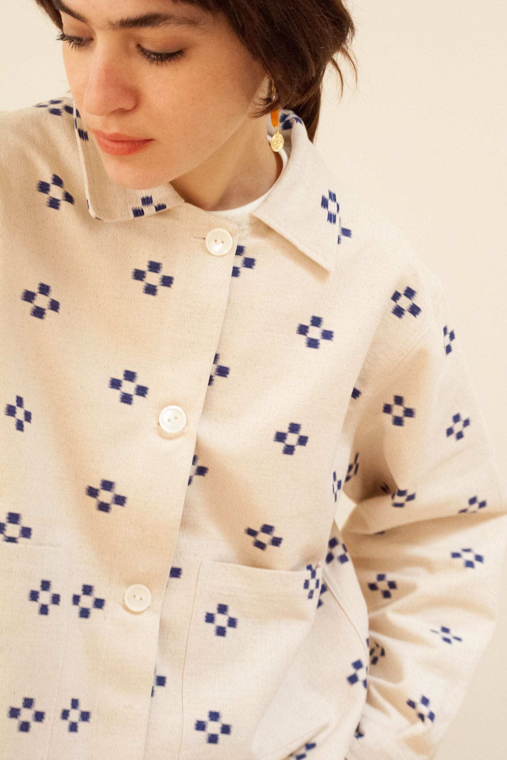 Blue flowers jacket (XL size)