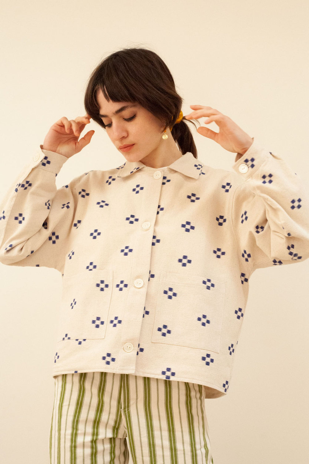 Blue flowers jacket