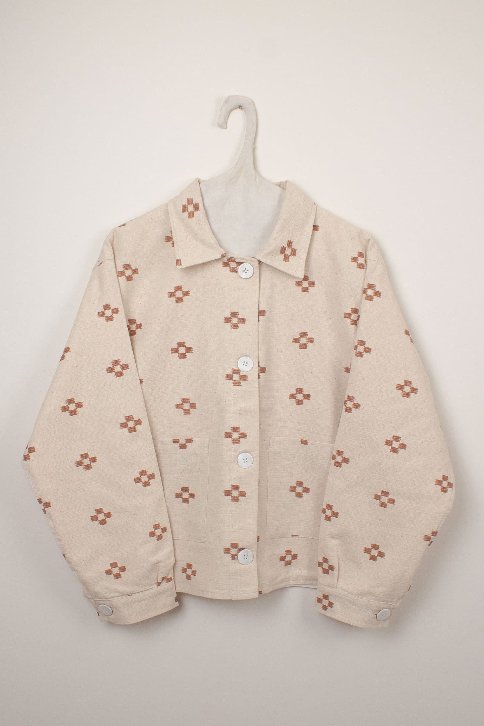 Brown flowers jacket