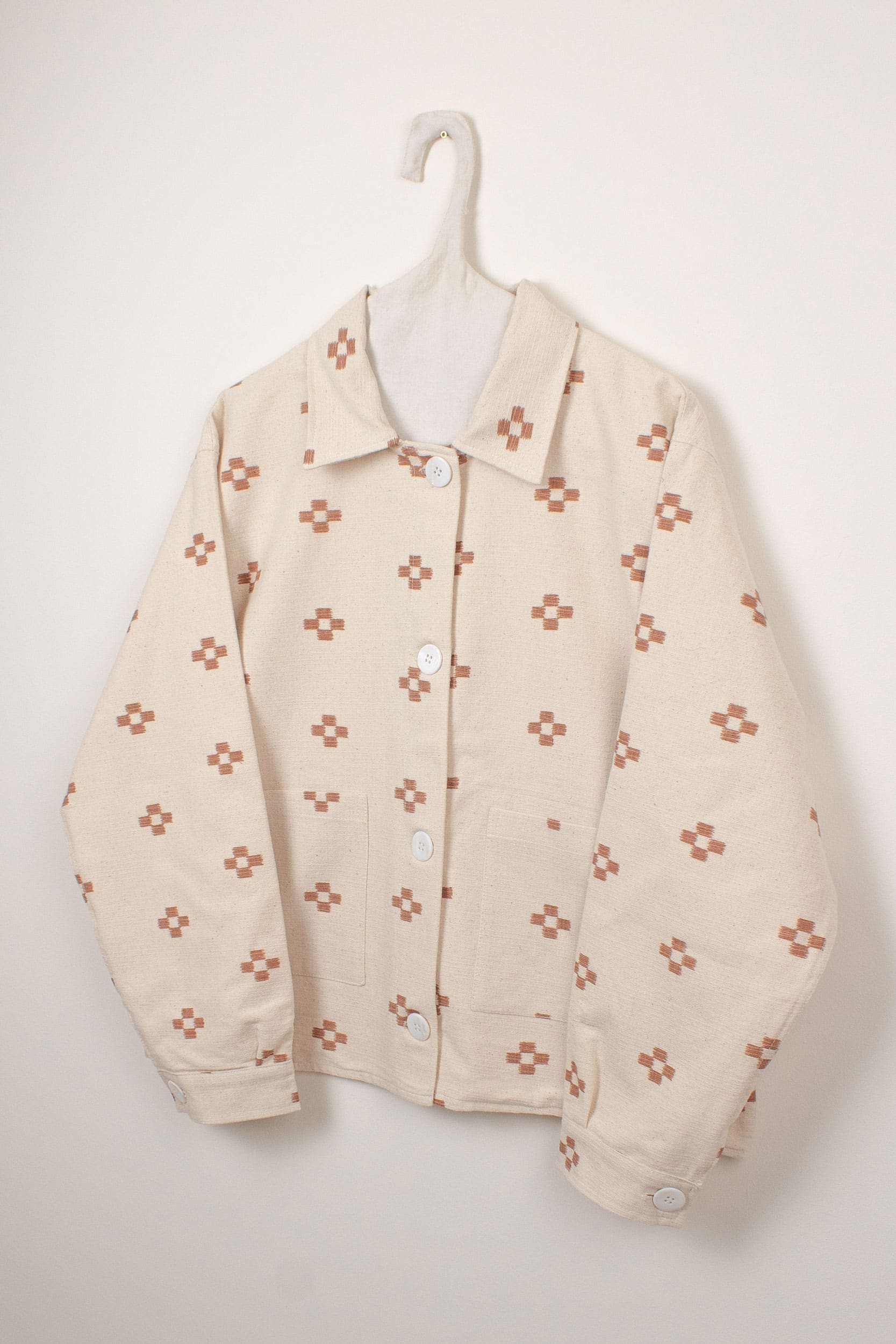Brown flowers jacket