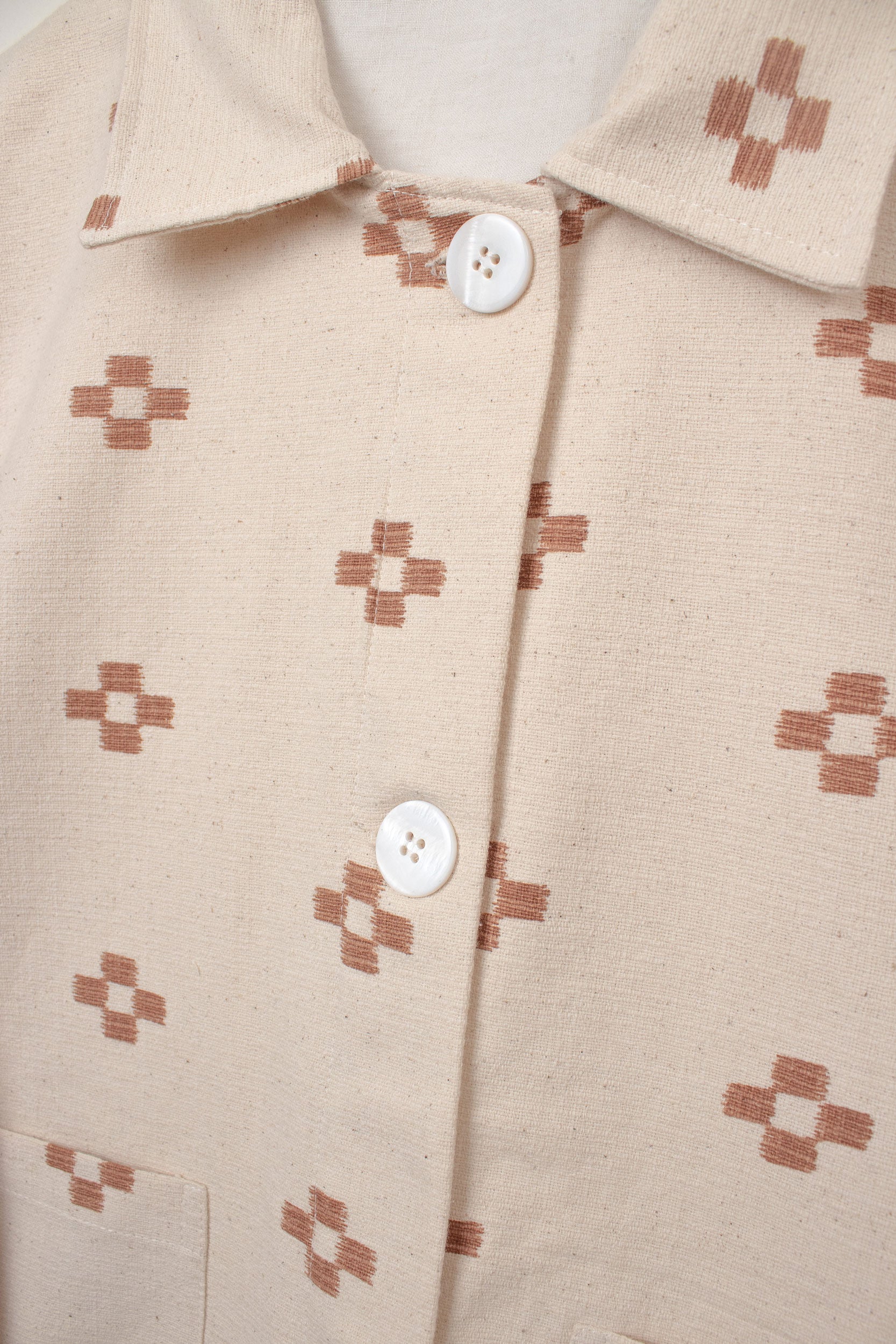 Brown flowers jacket