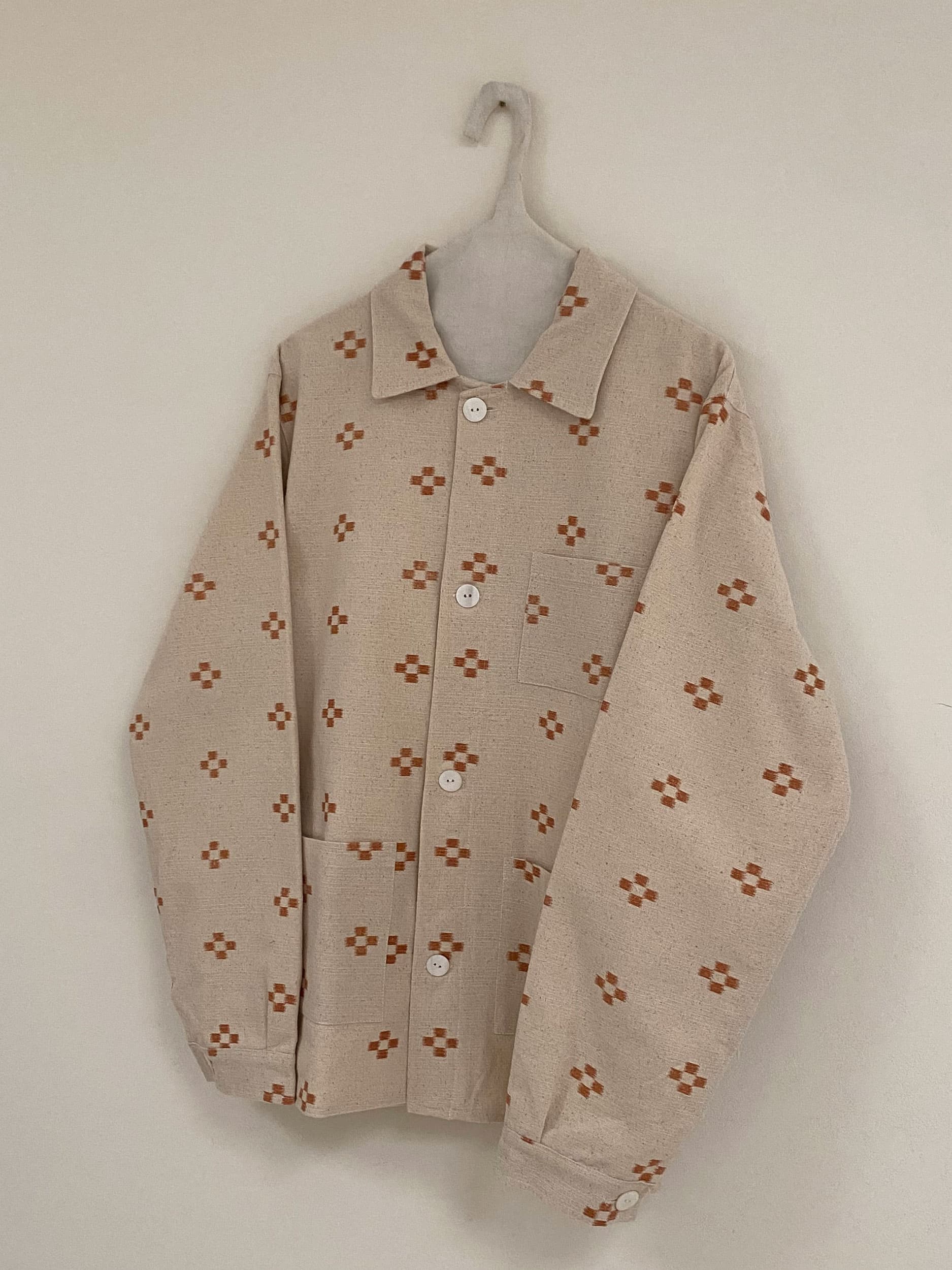 Brown flowers jacket - Man fit (XL size)