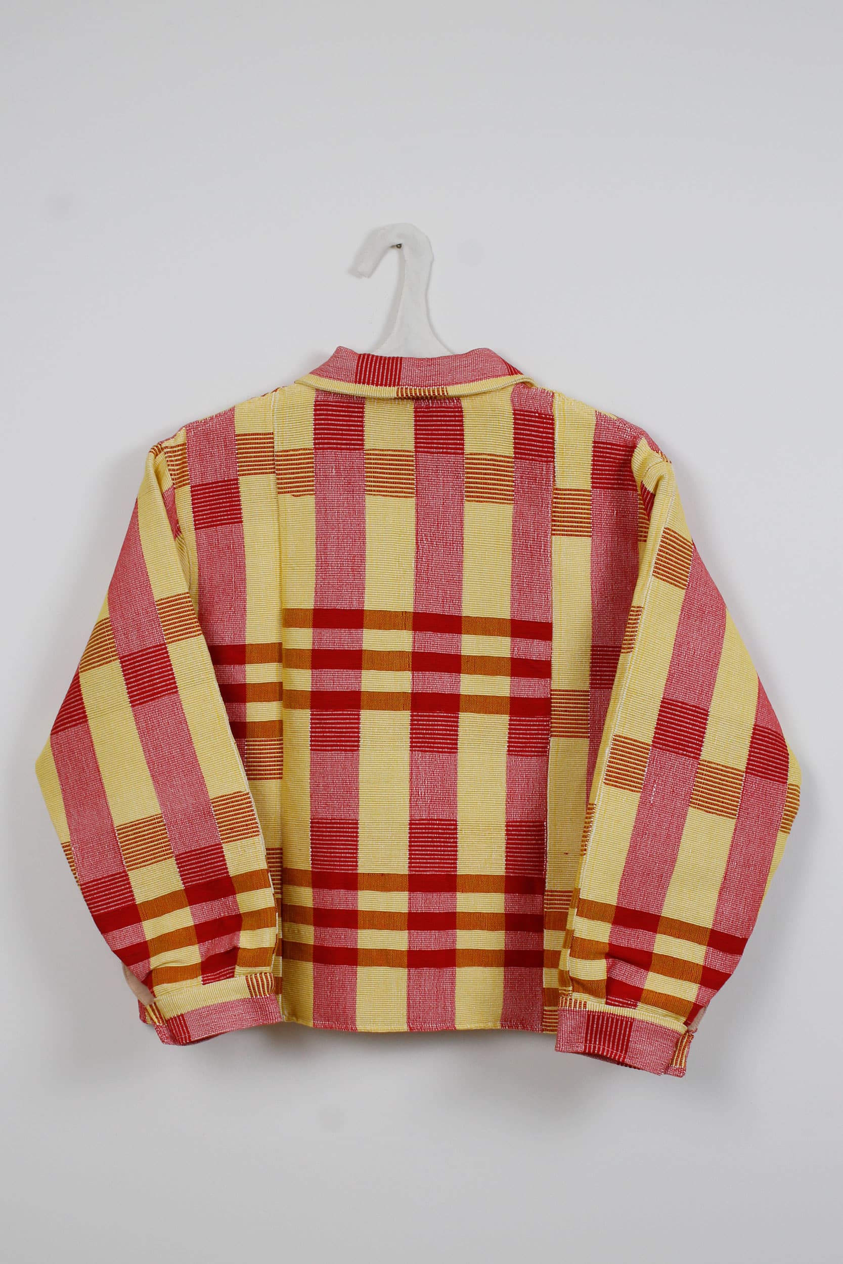 Yellow & pink checked Senegalese jacket