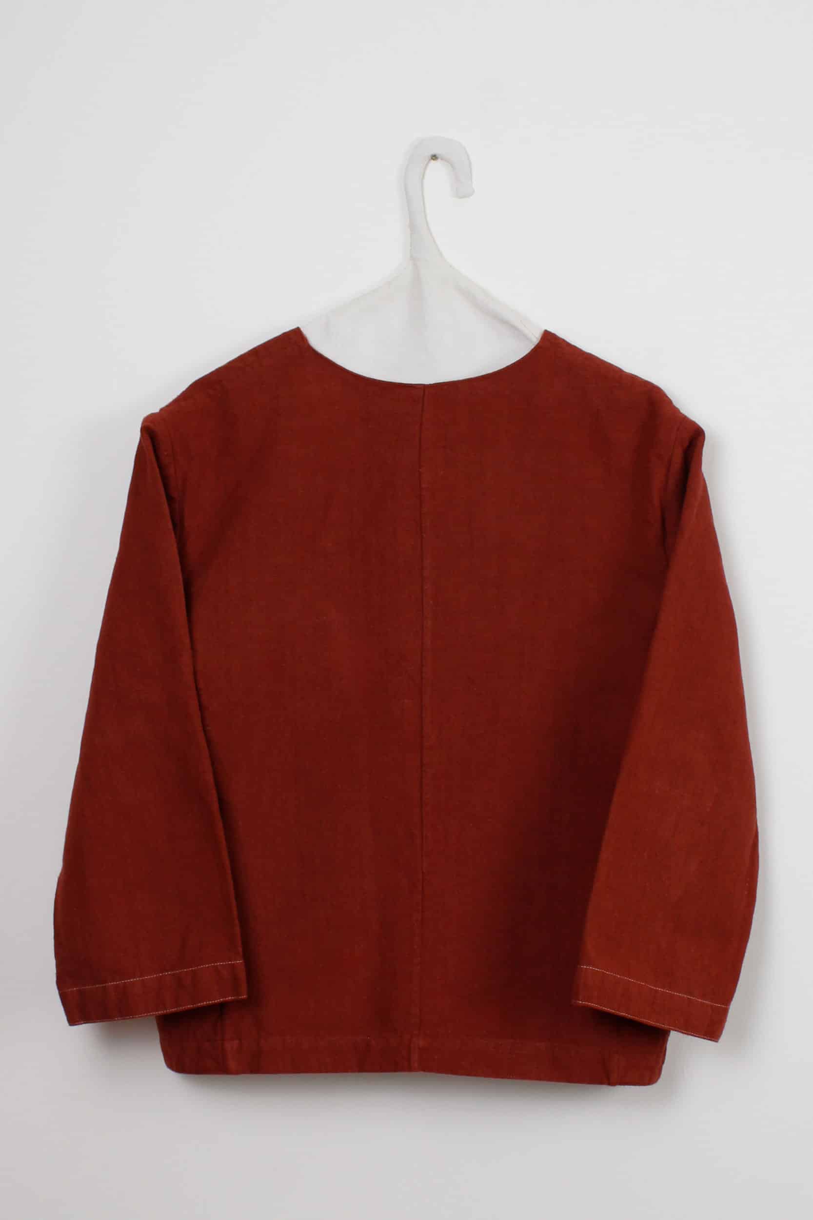 Terracota dyed square pockets jacket