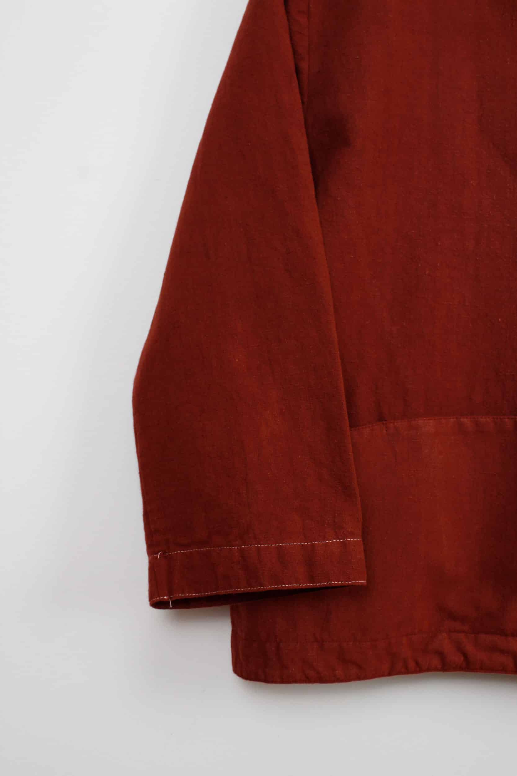 Terracota dyed square pockets jacket