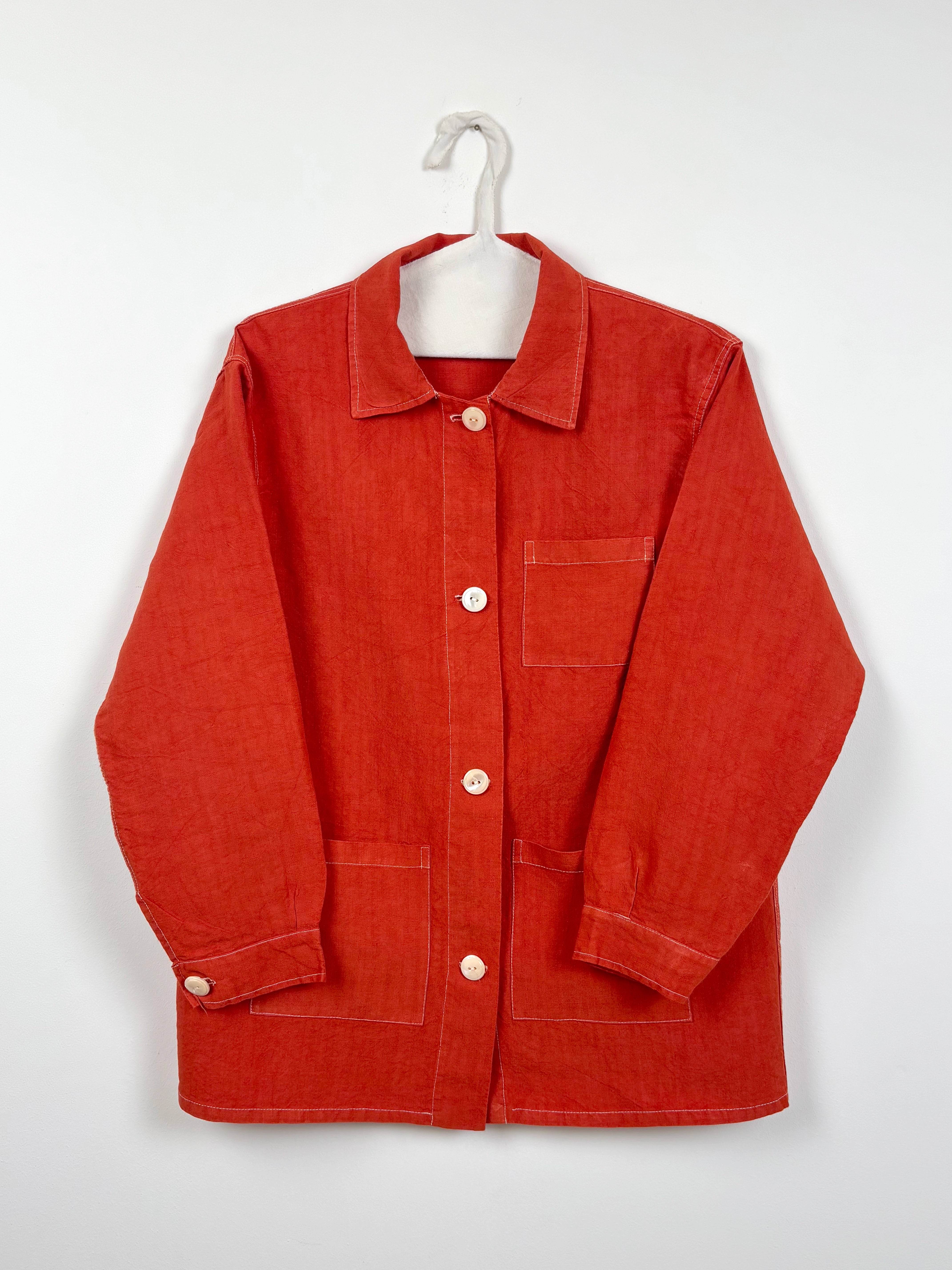 Orange dyed long jacket