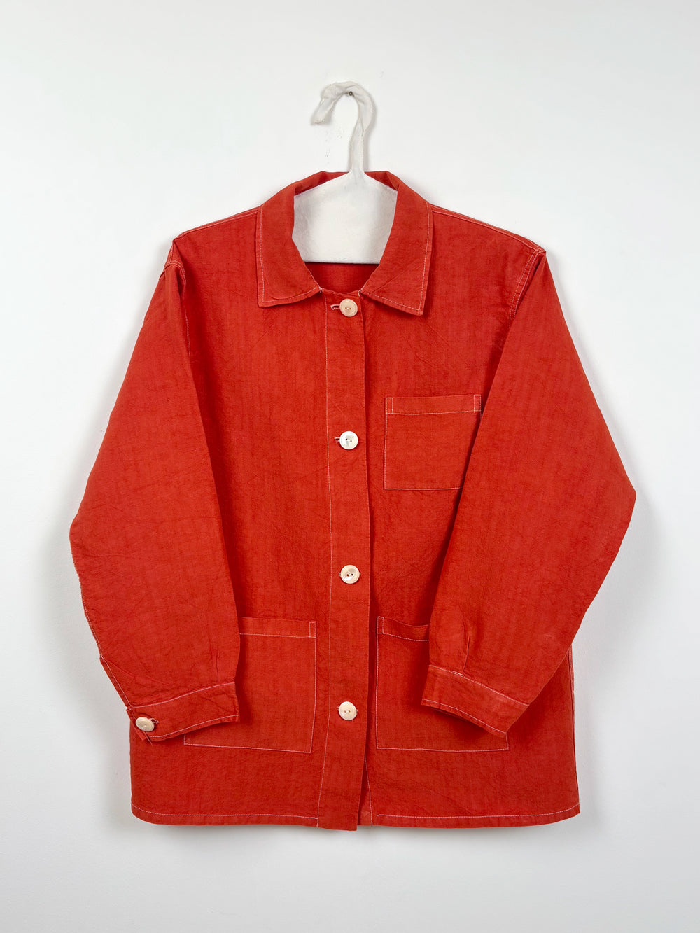 Orange dyed long jacket