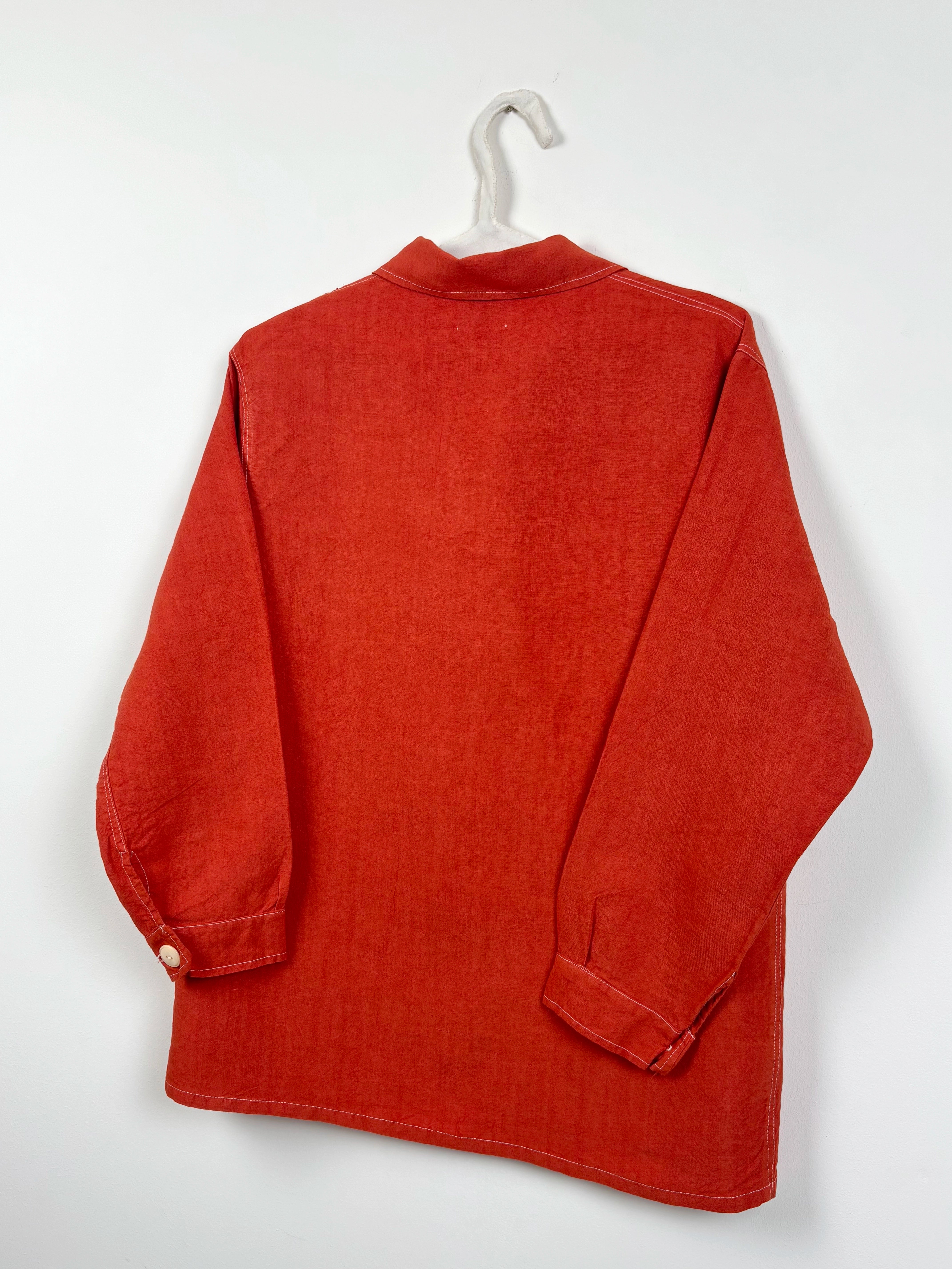 Orange dyed long jacket