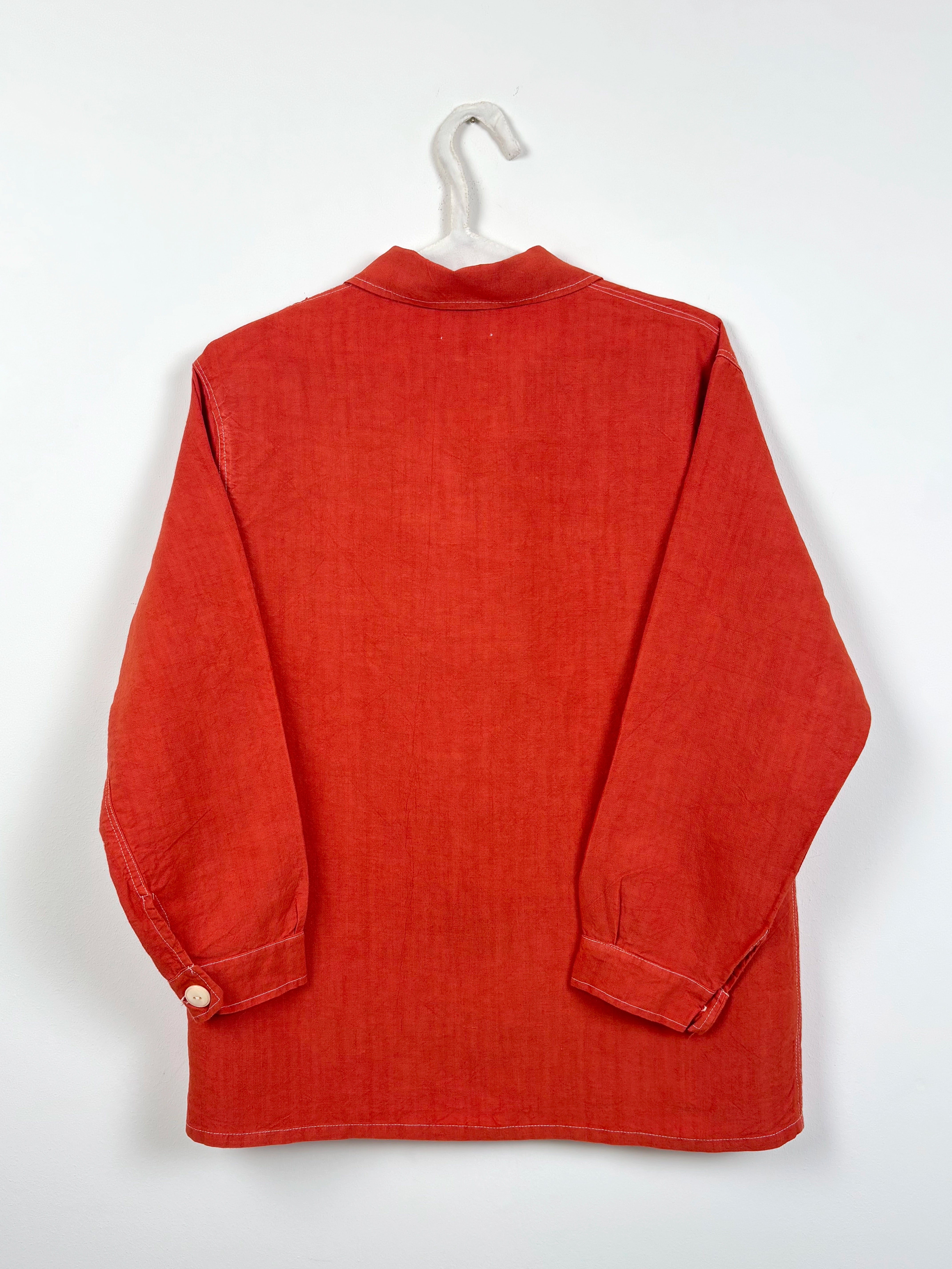 Orange dyed long jacket