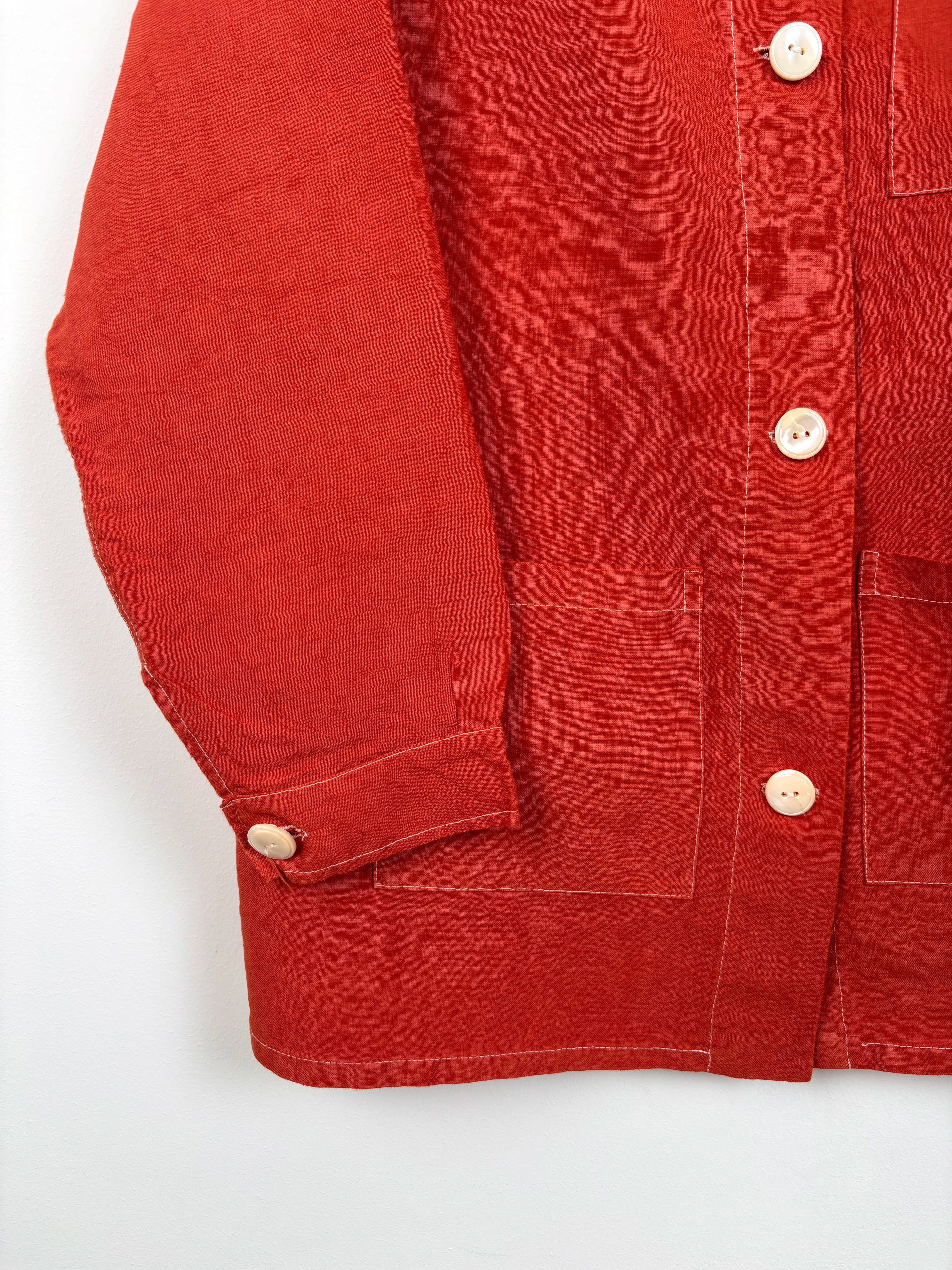 Orange dyed long jacket
