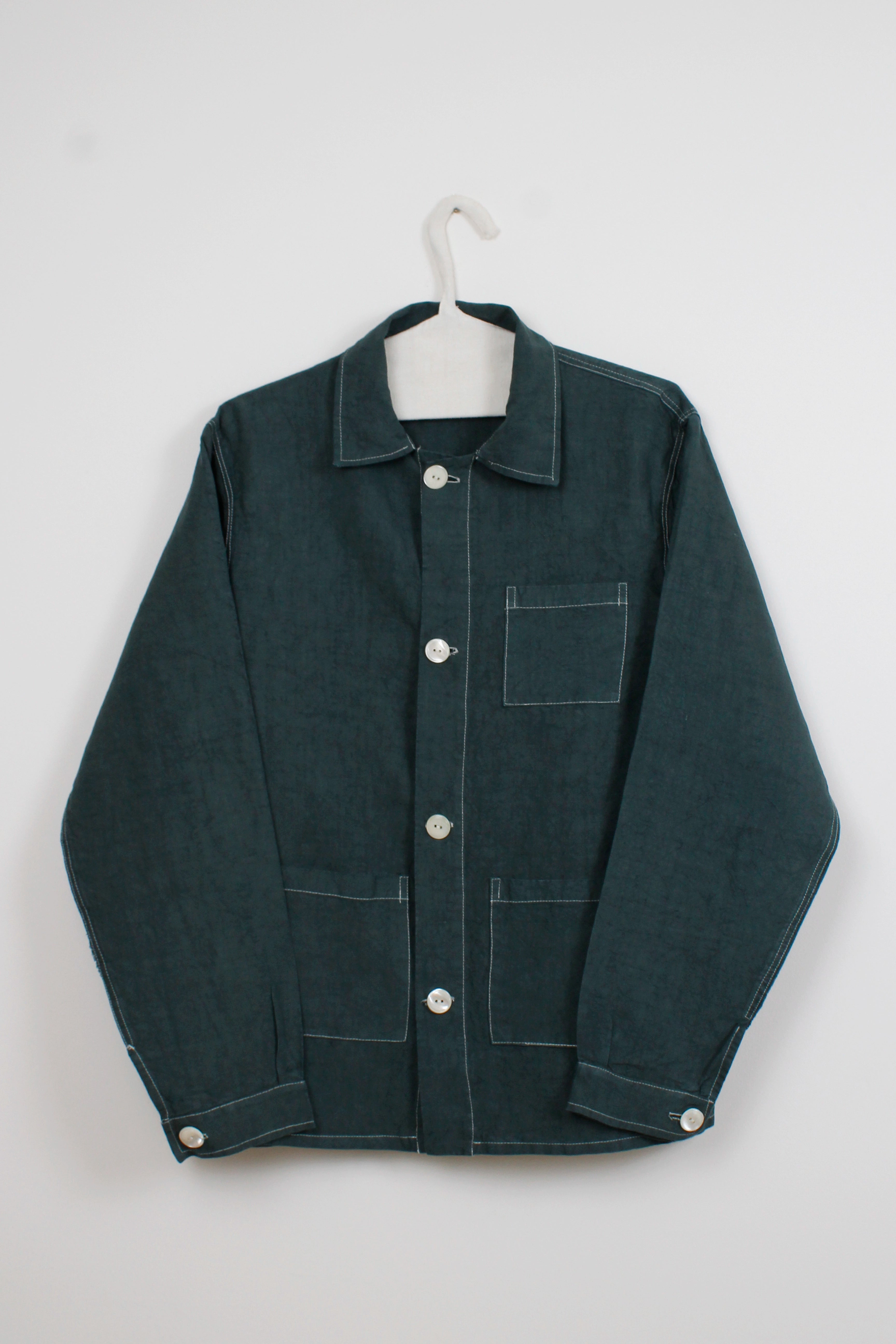 Green dyed long jacket