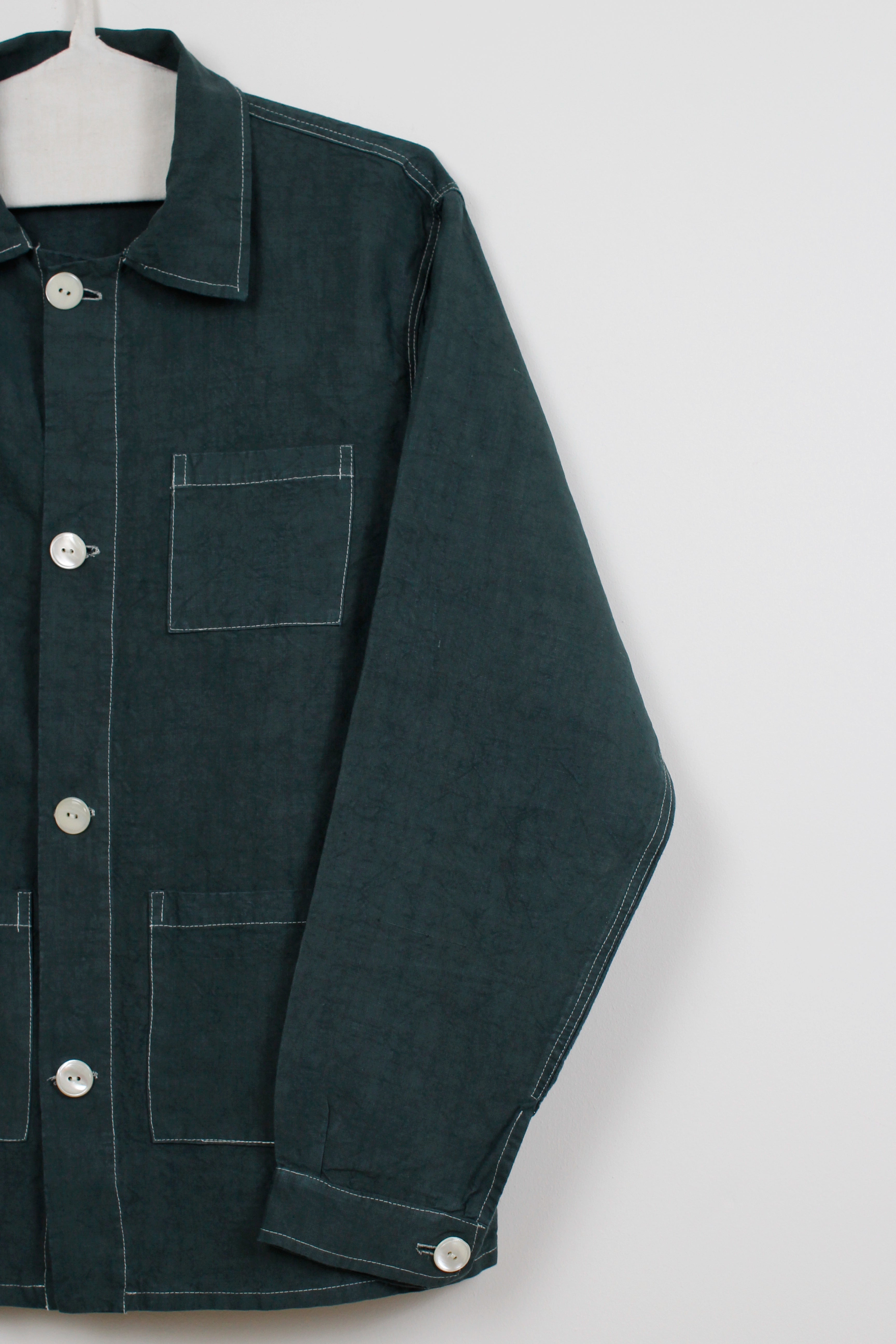 Green dyed long jacket