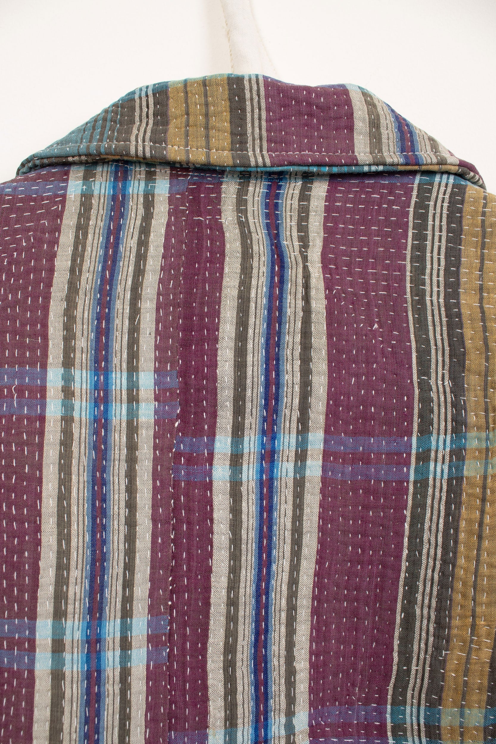 Green & blue patchwork jacket
