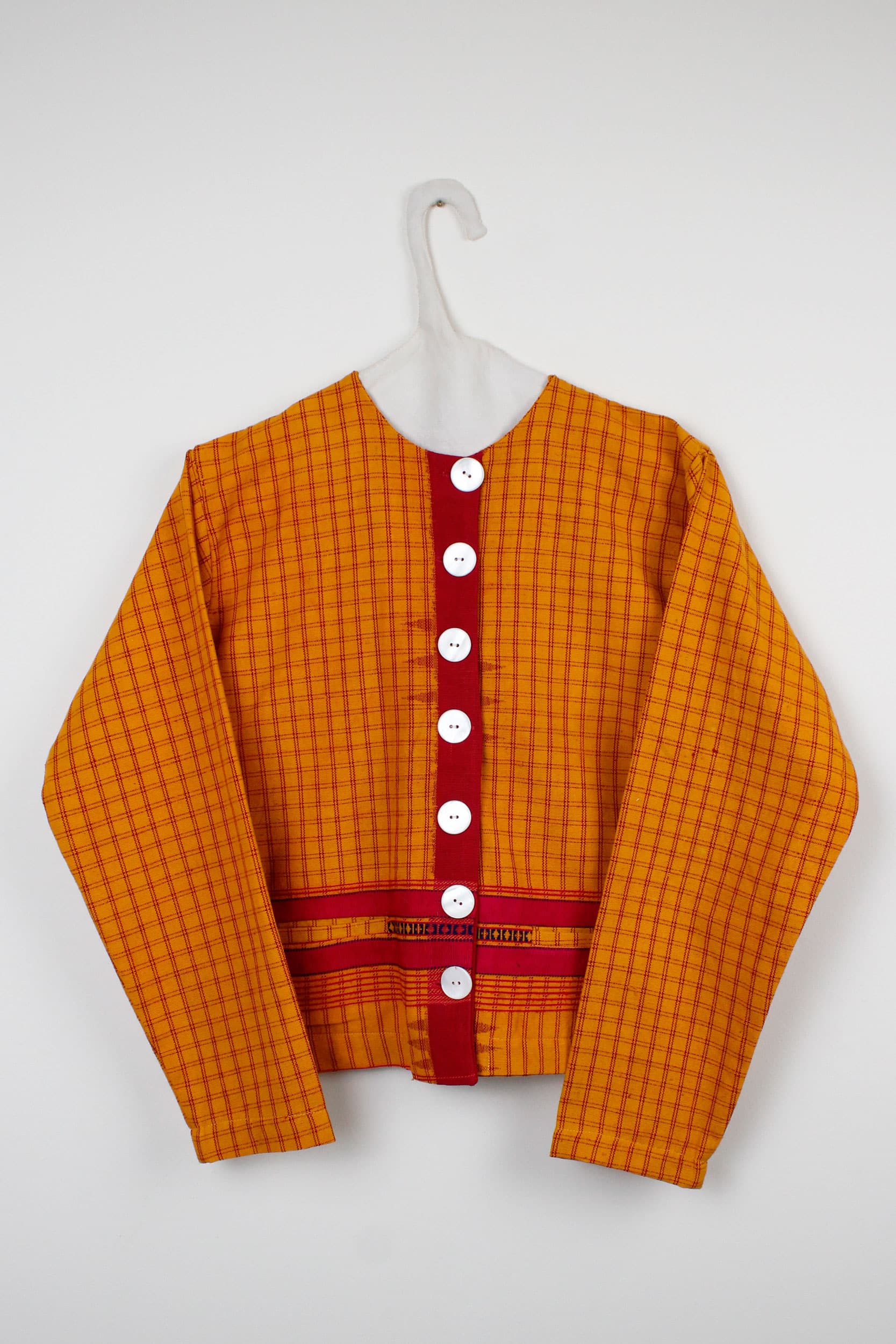 Orange sari short jacket
