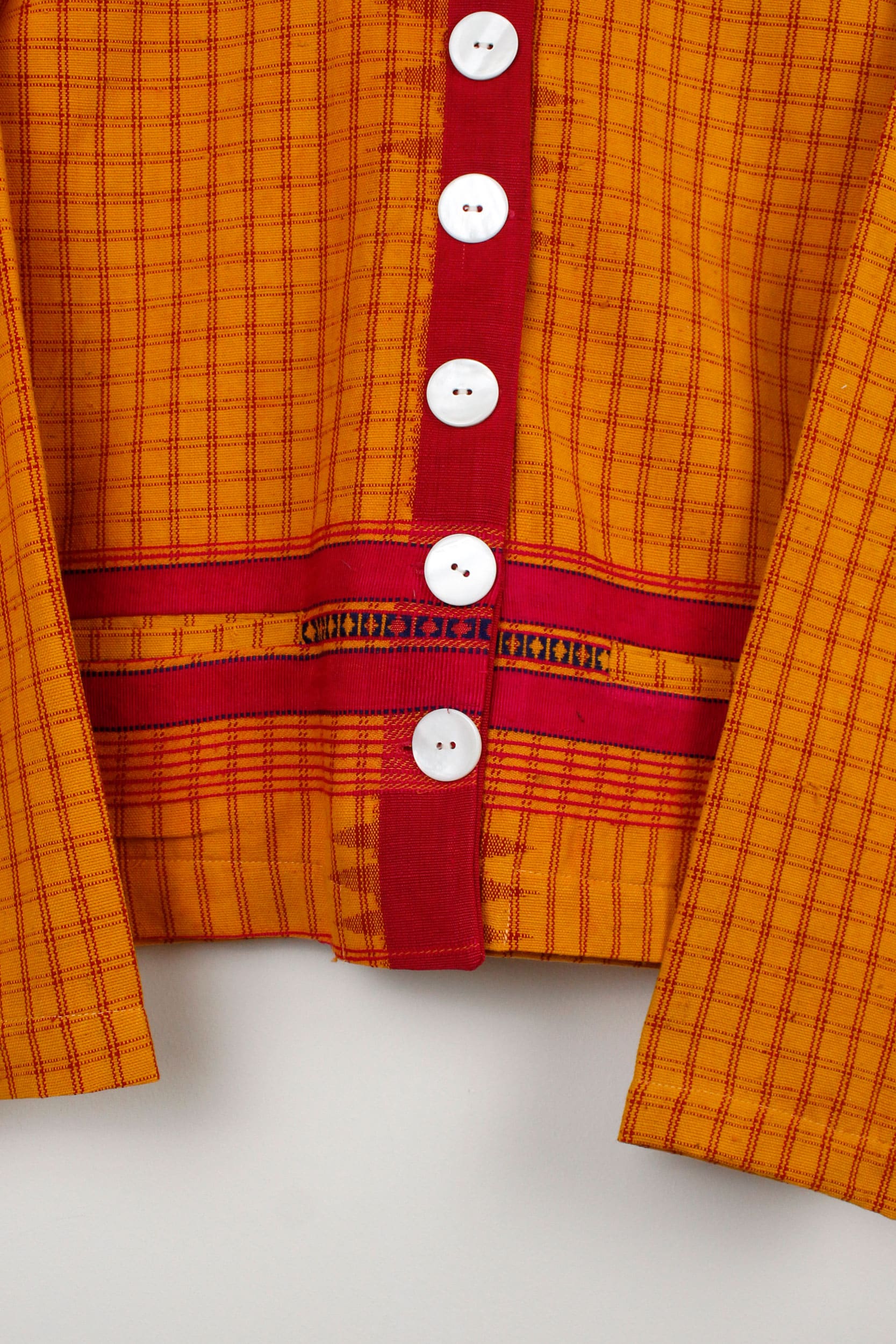 Orange sari short jacket