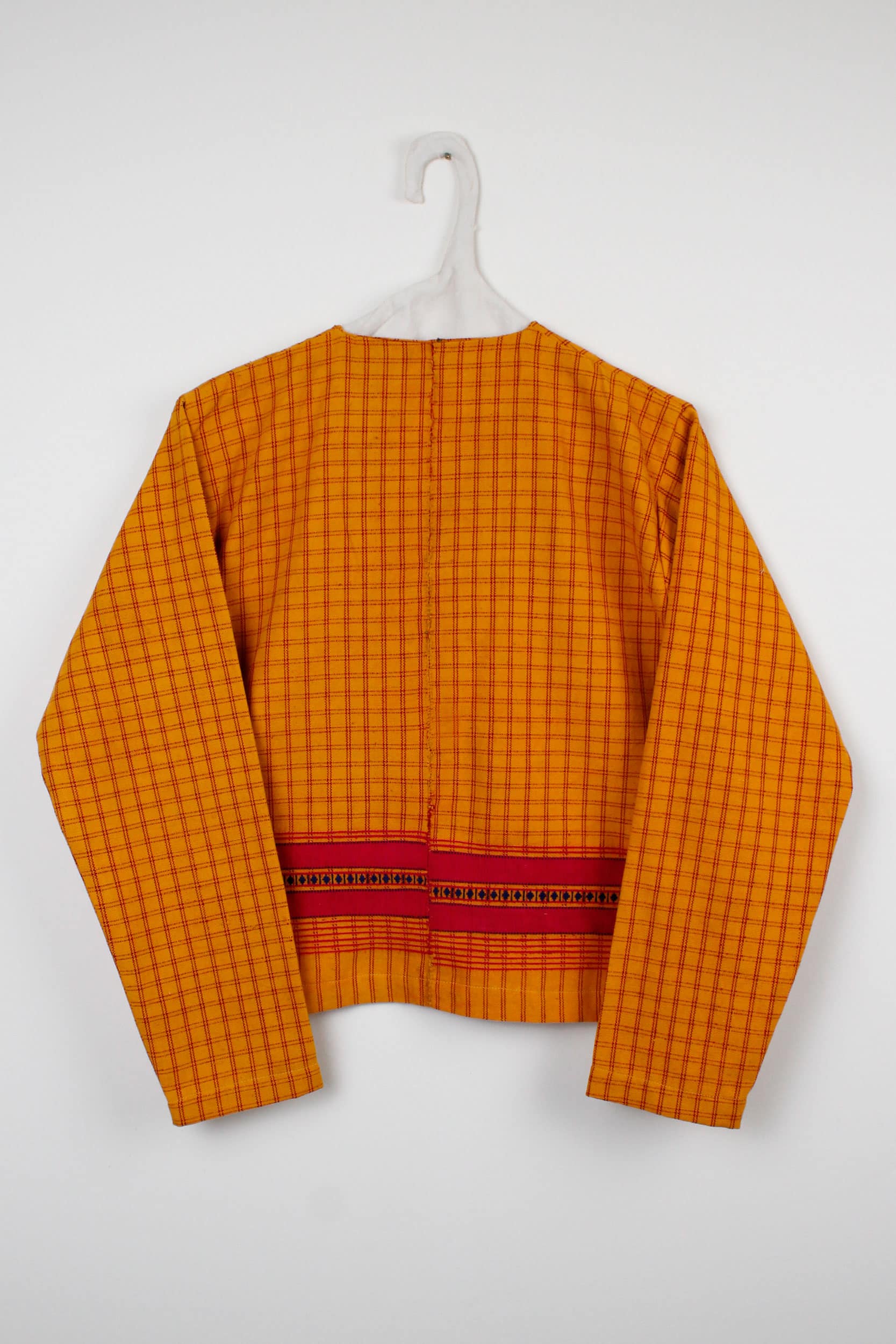 Orange sari short jacket