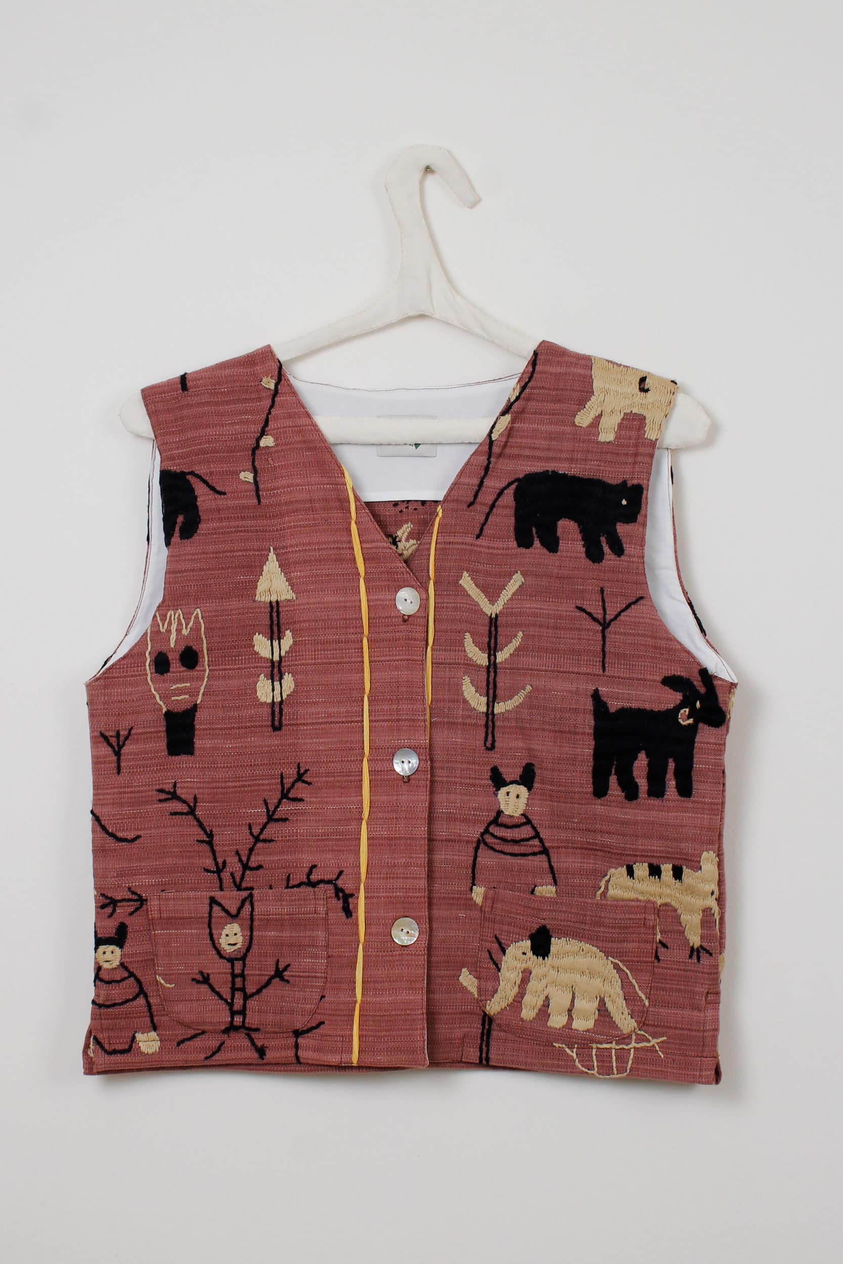 Cotton elephants scene vest (Large size) - Limited edition
