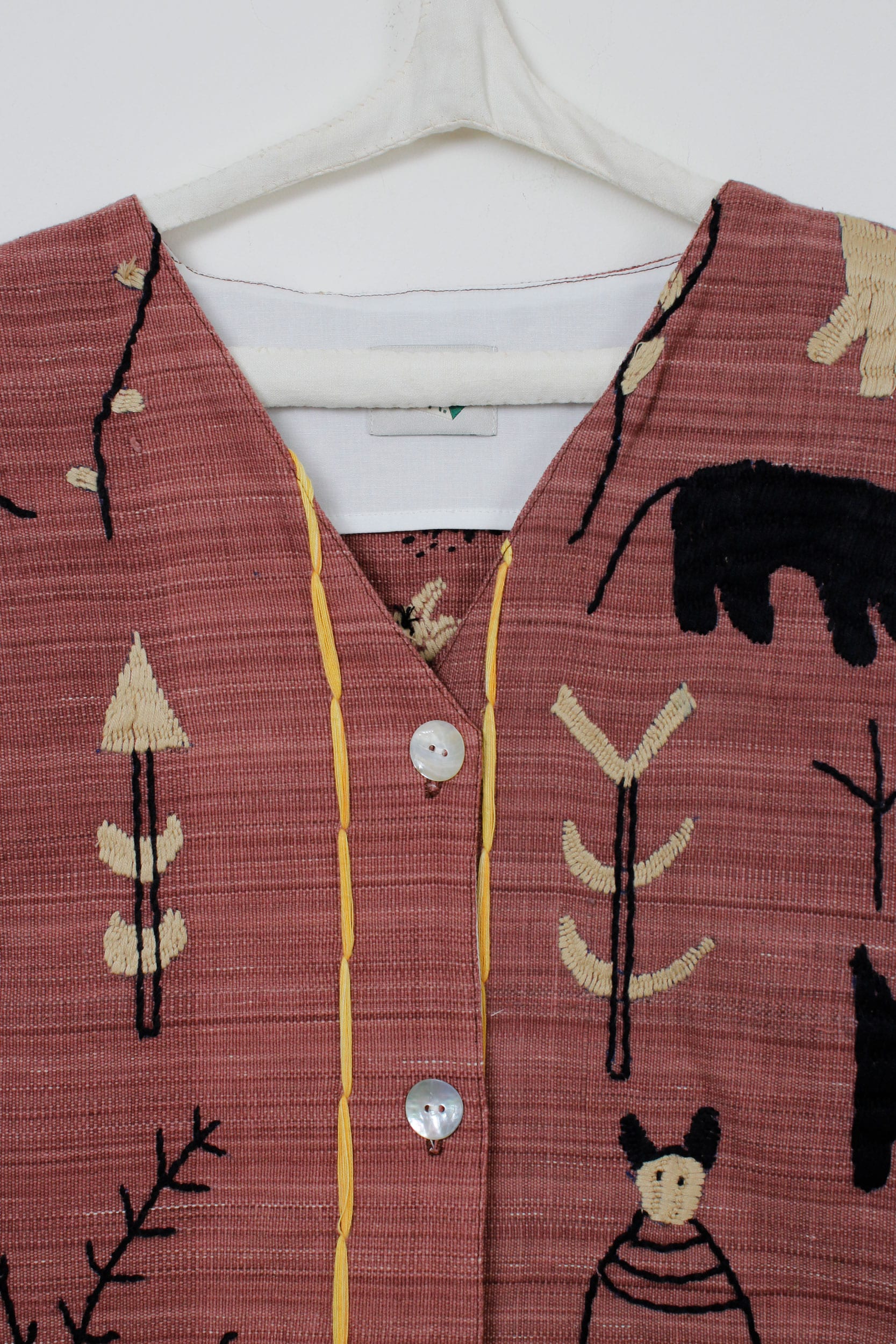 Cotton elephants scene vest (Large size) - Limited edition