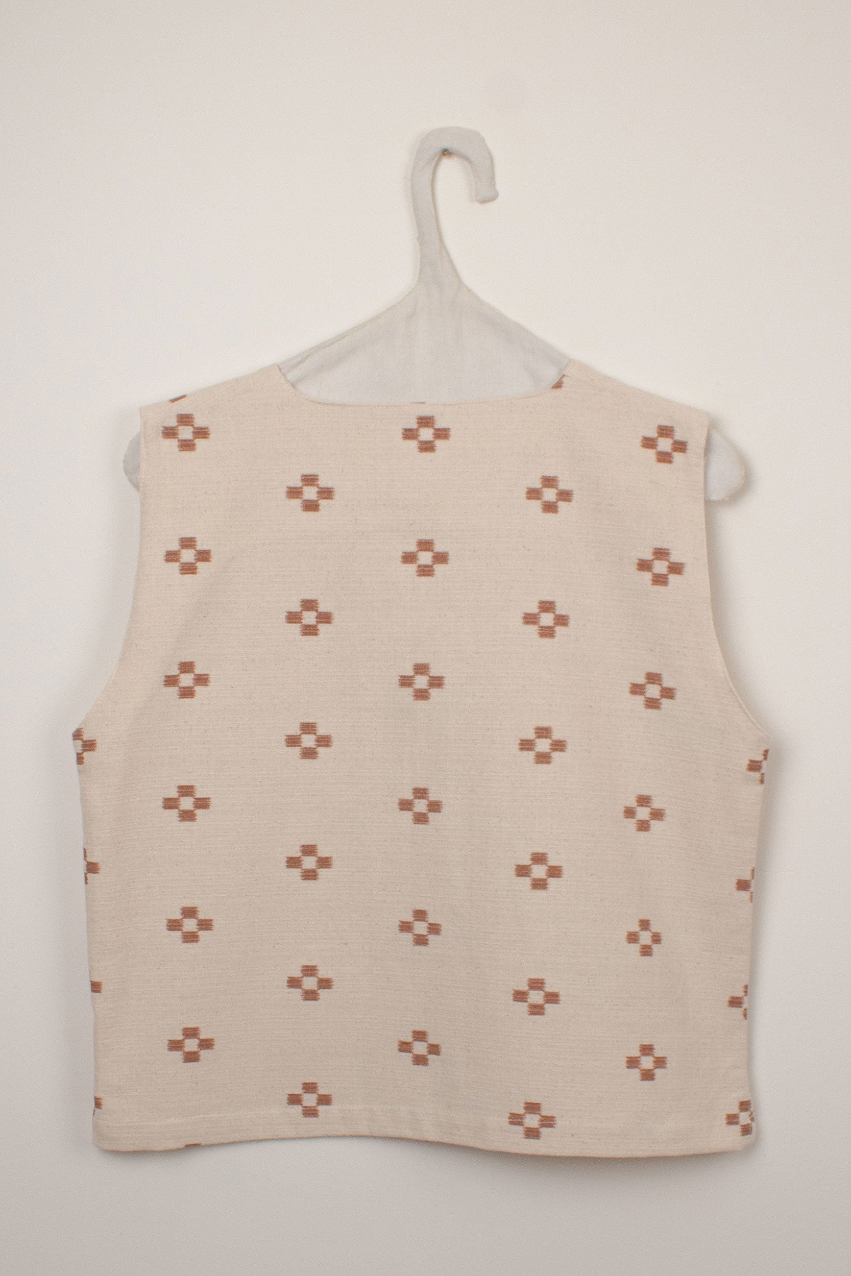 Brown flowers vest