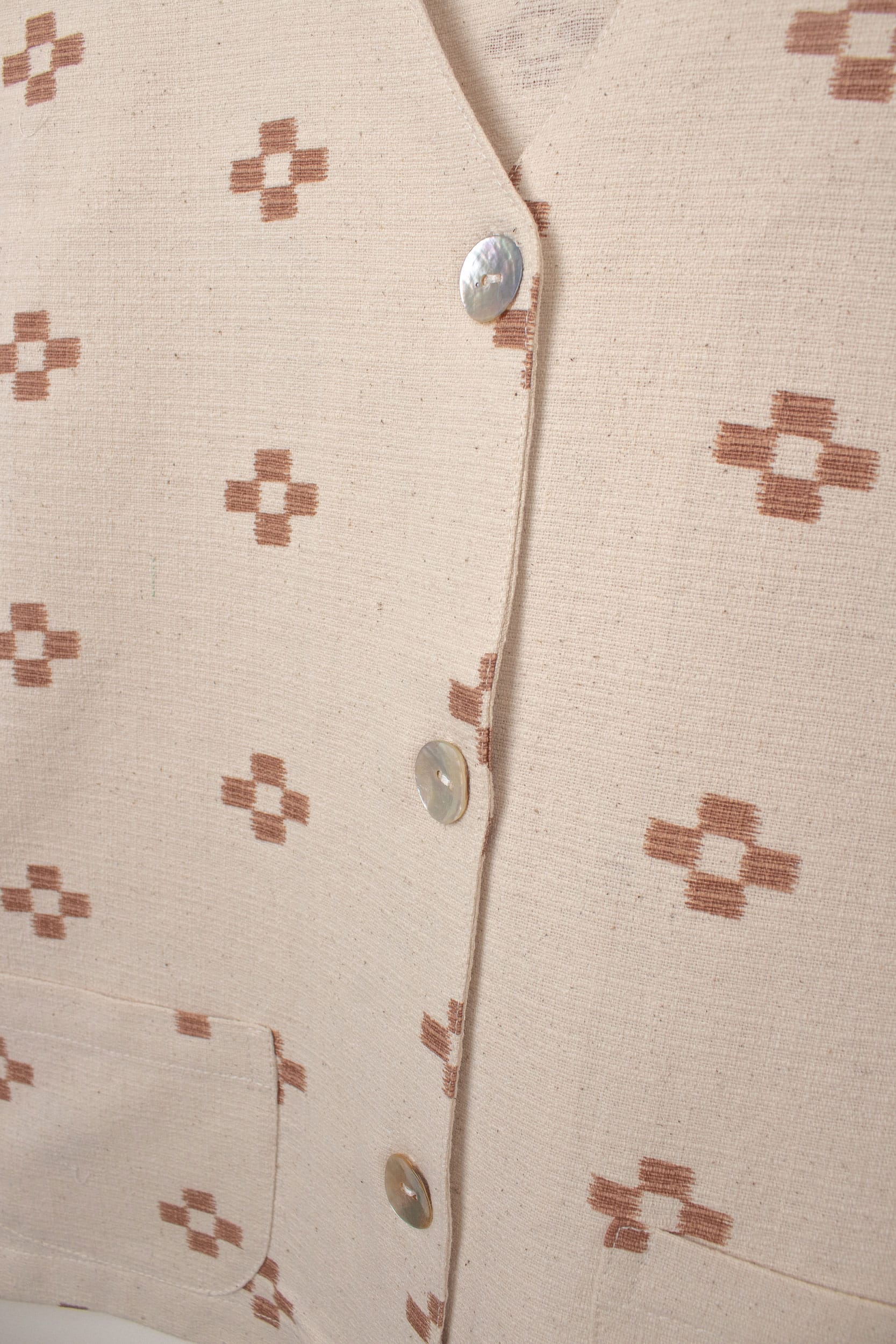 Brown flowers vest