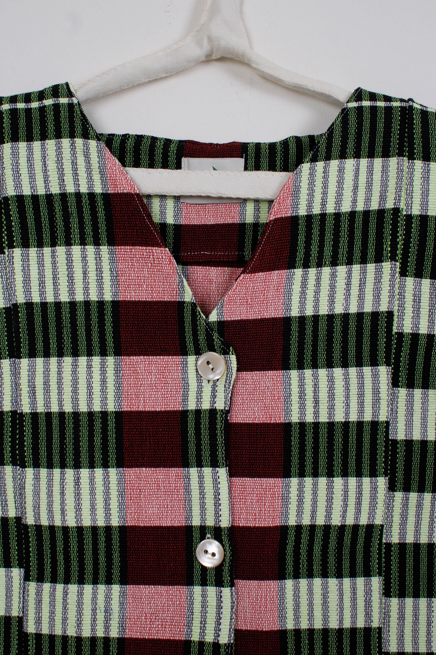 Green & pink Senegalese vest