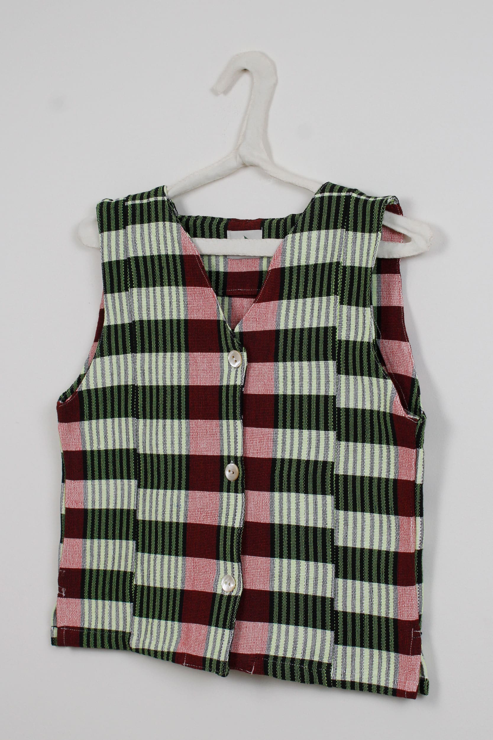 Green & pink Senegalese vest