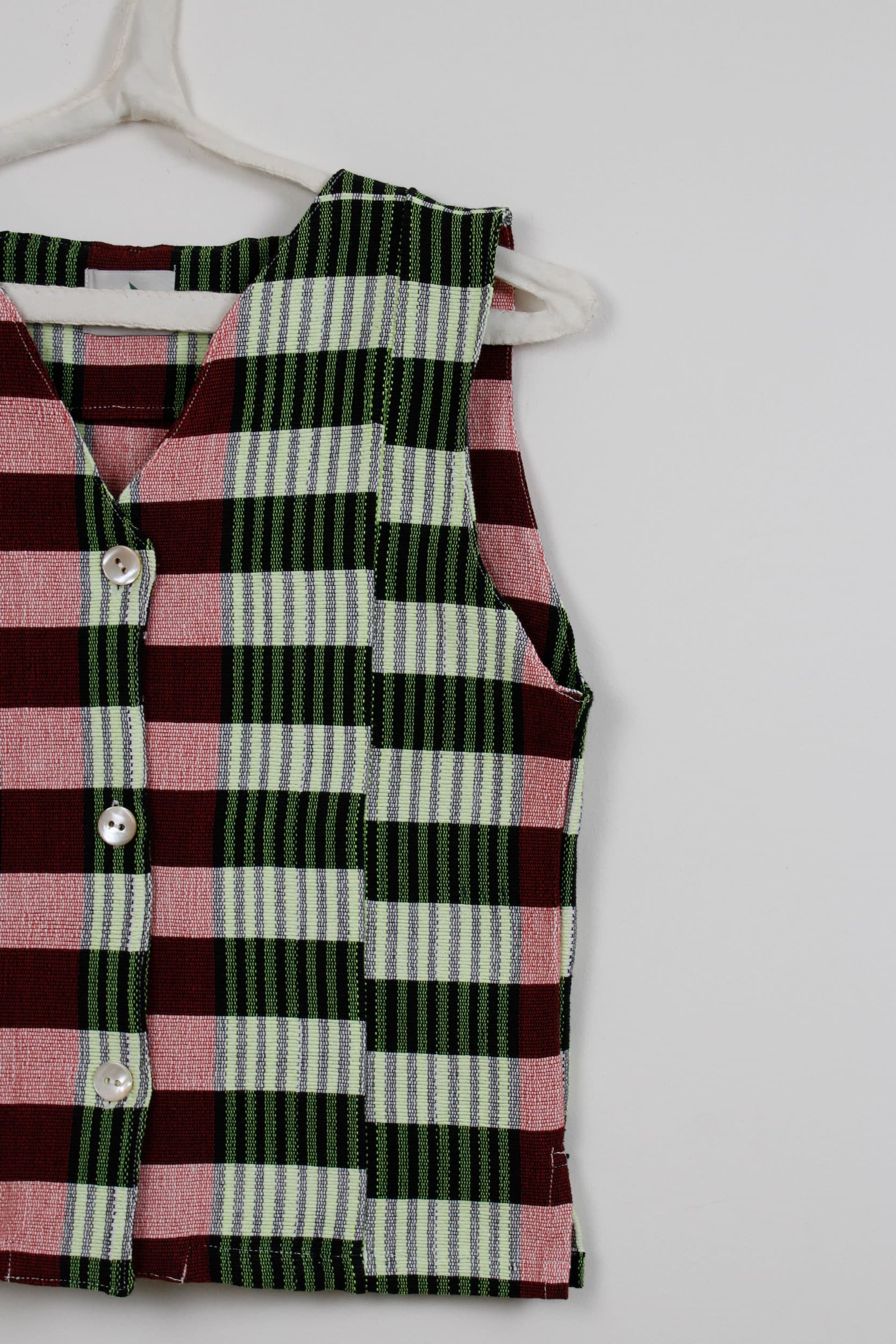 Green & pink Senegalese vest