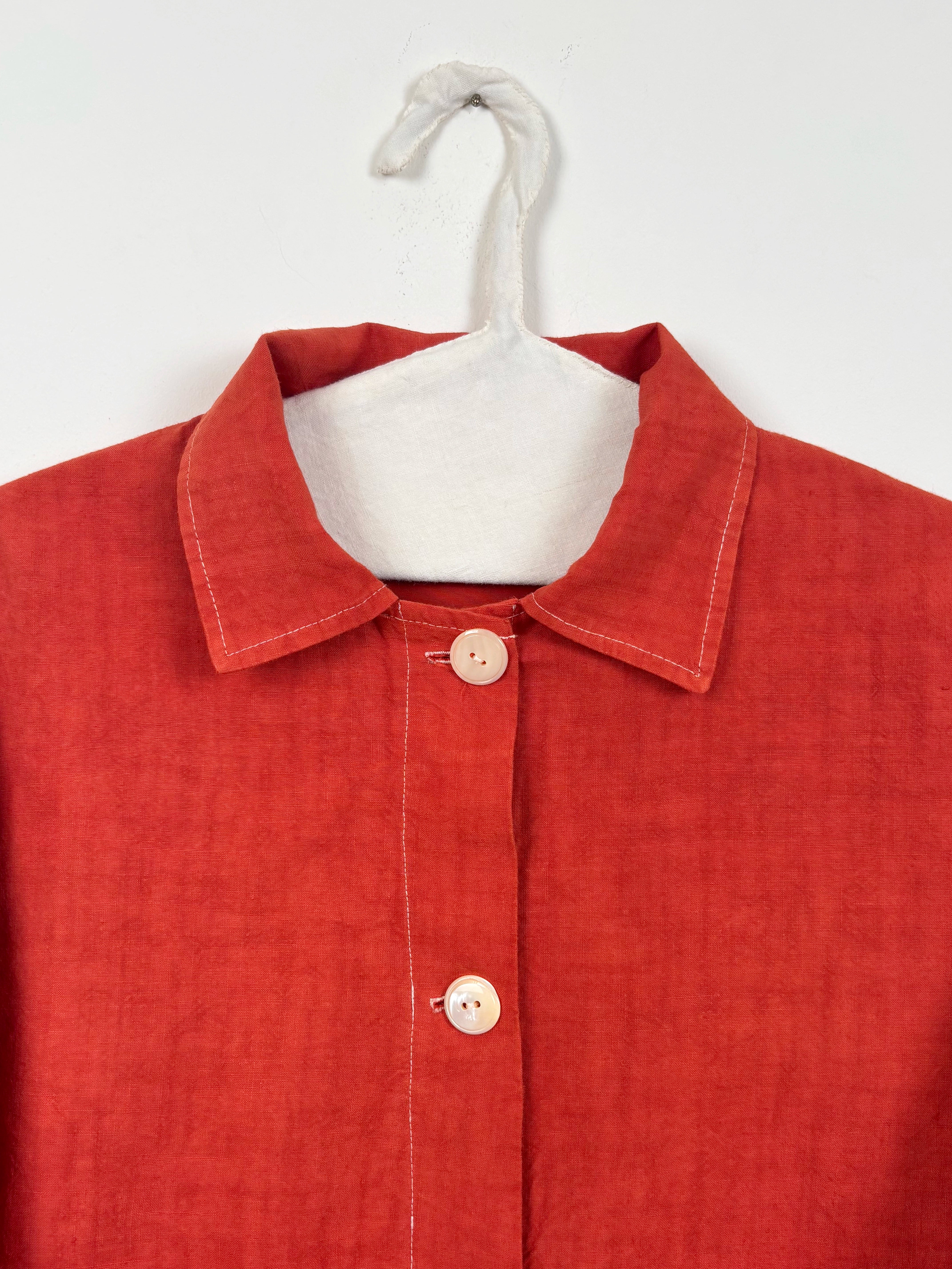 Orange dyed short jacket
