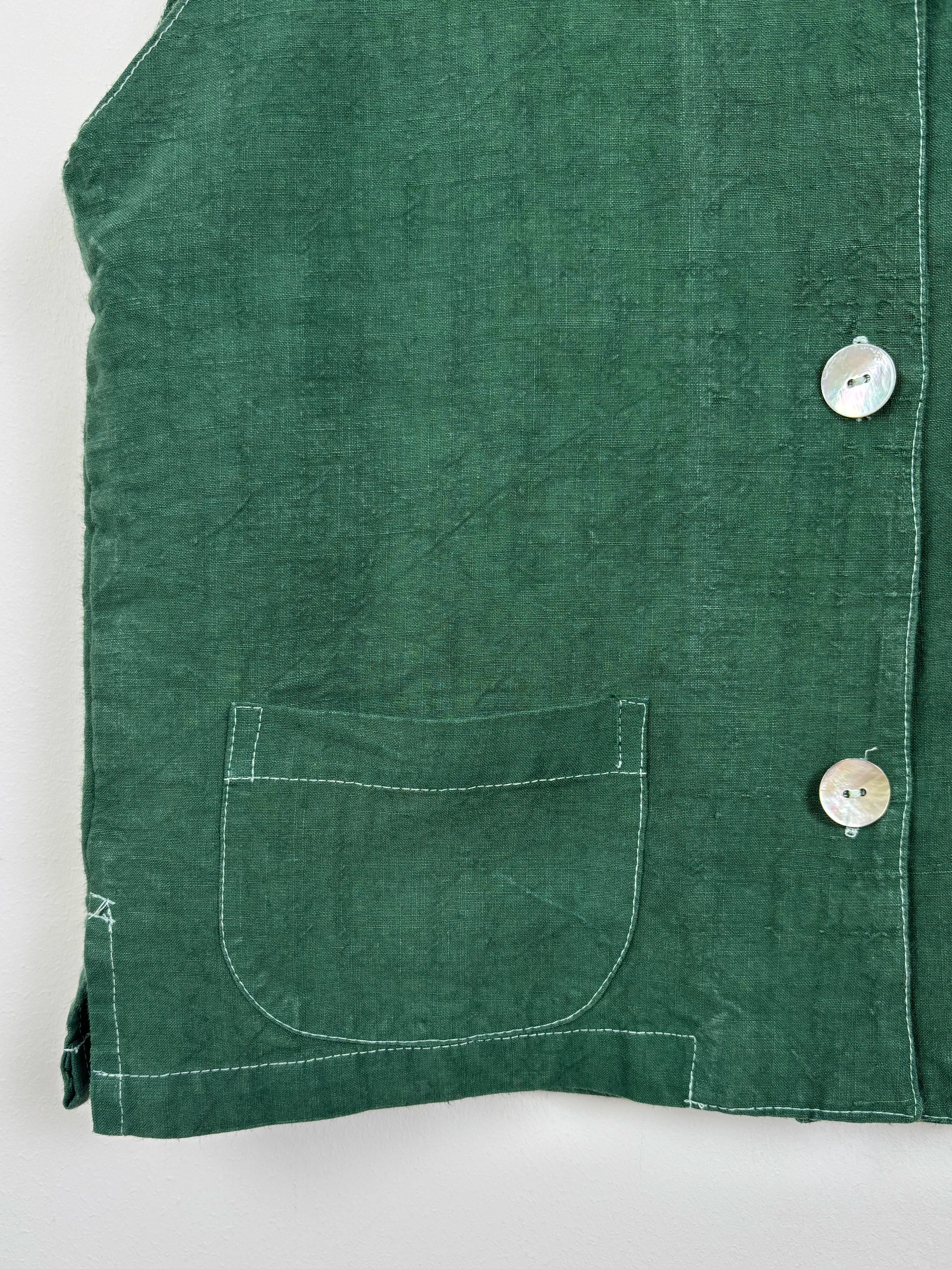Green dyed vest