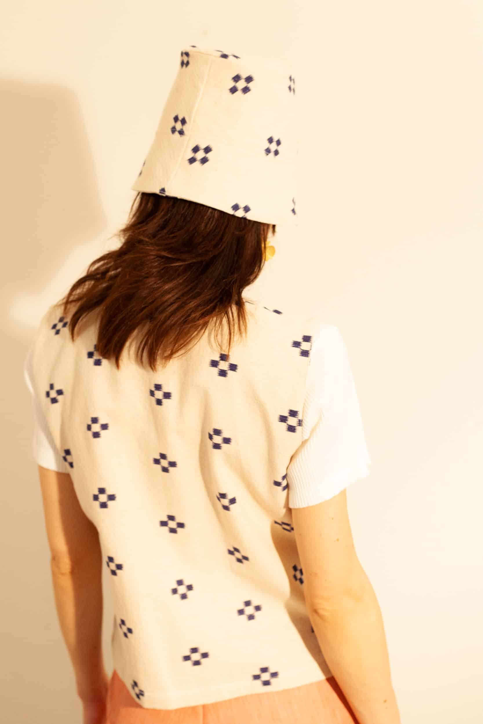 Blue flowers vest