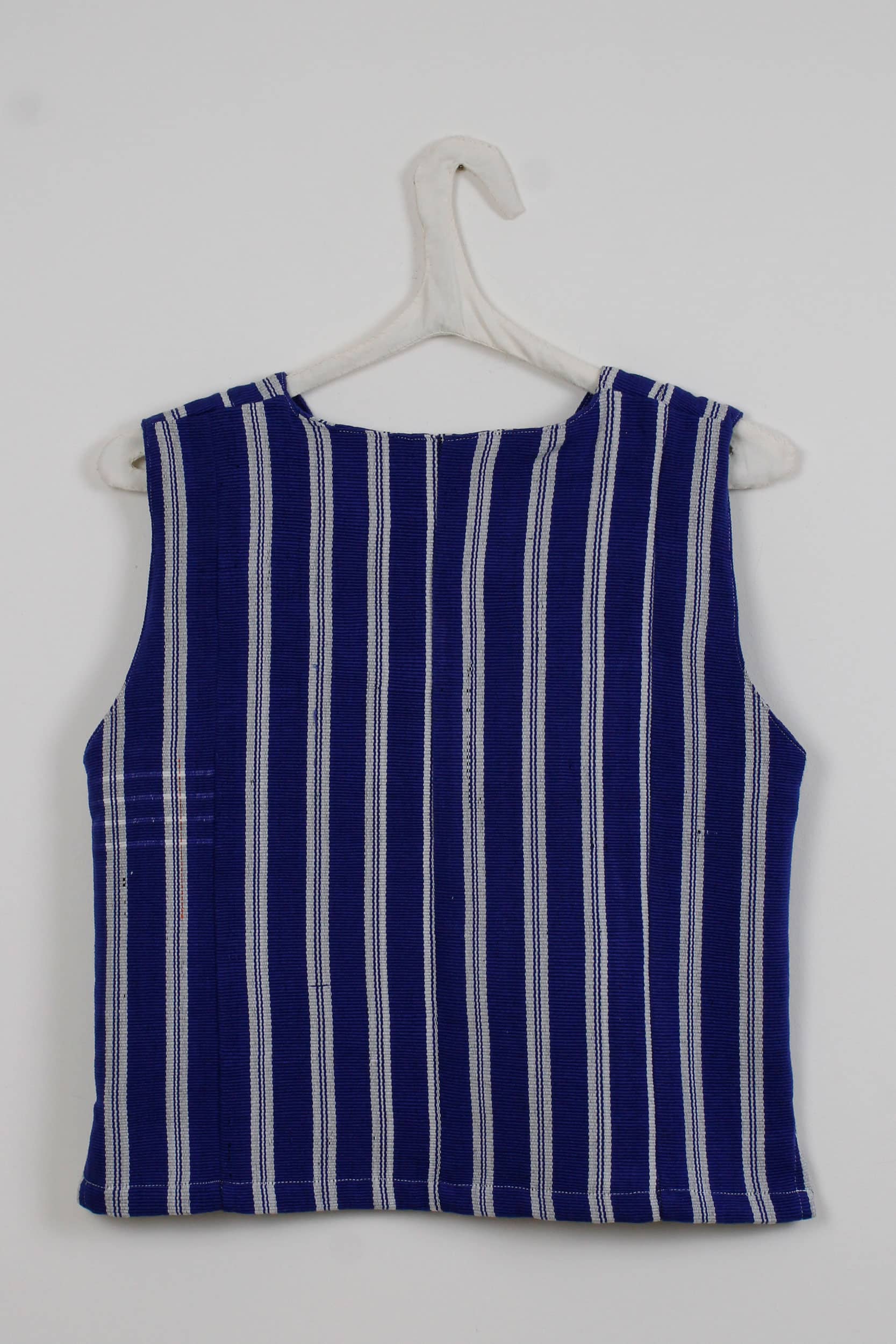 Blue & white stripes vest