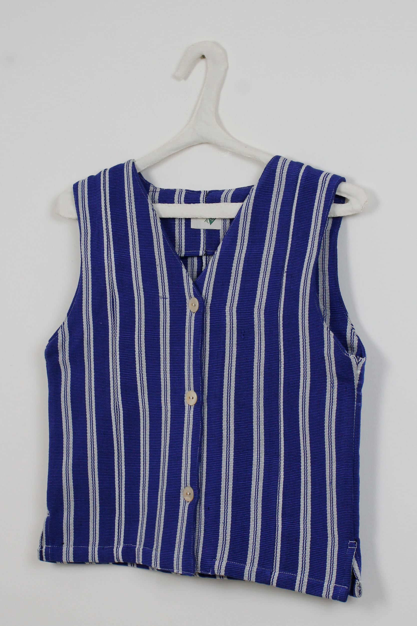 Blue & white stripes vest