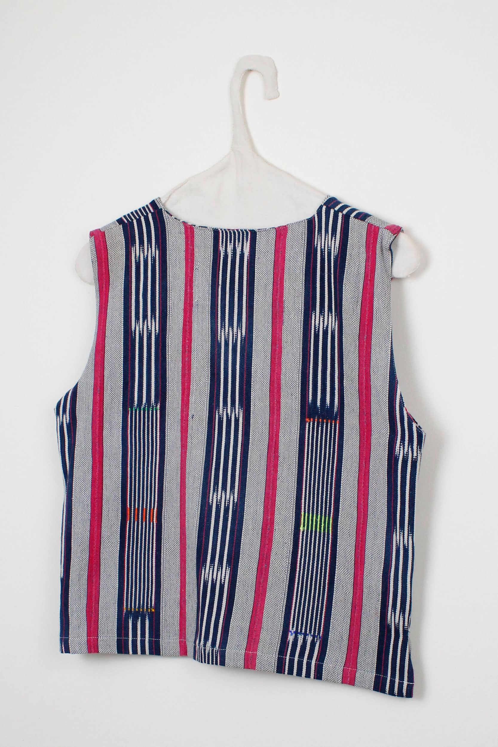 Blue & pink striped vest