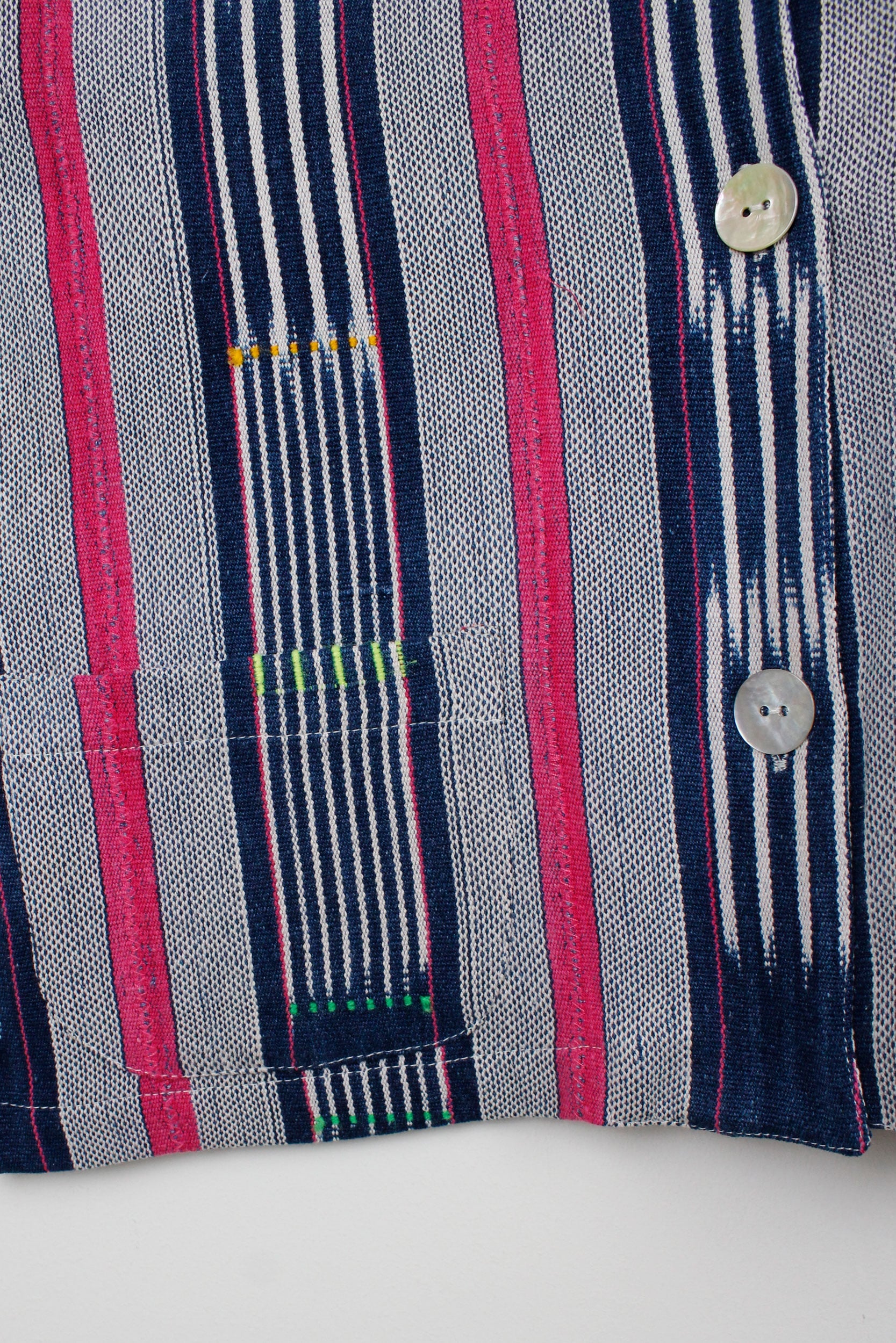 Blue & pink striped vest